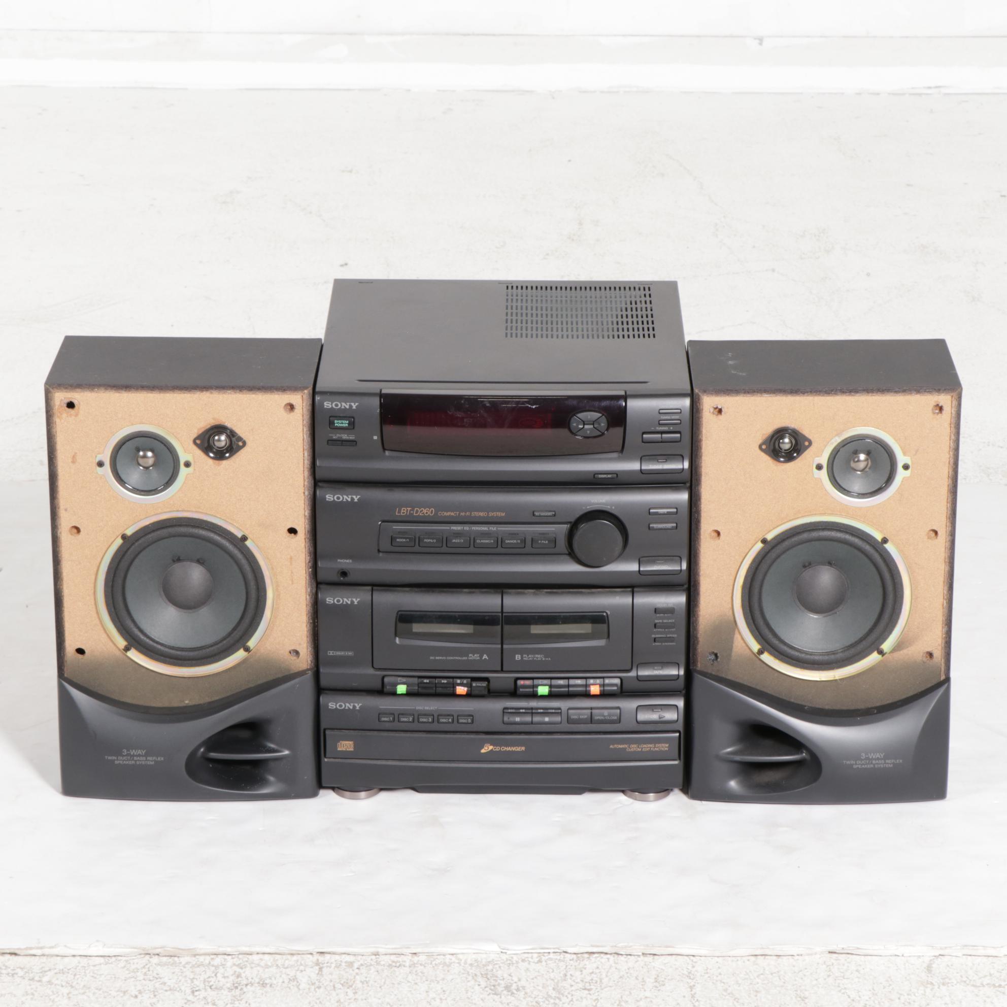 Sony LBT-D260 Compact Hi-Fi Stereo System with SS-D260 Speakers