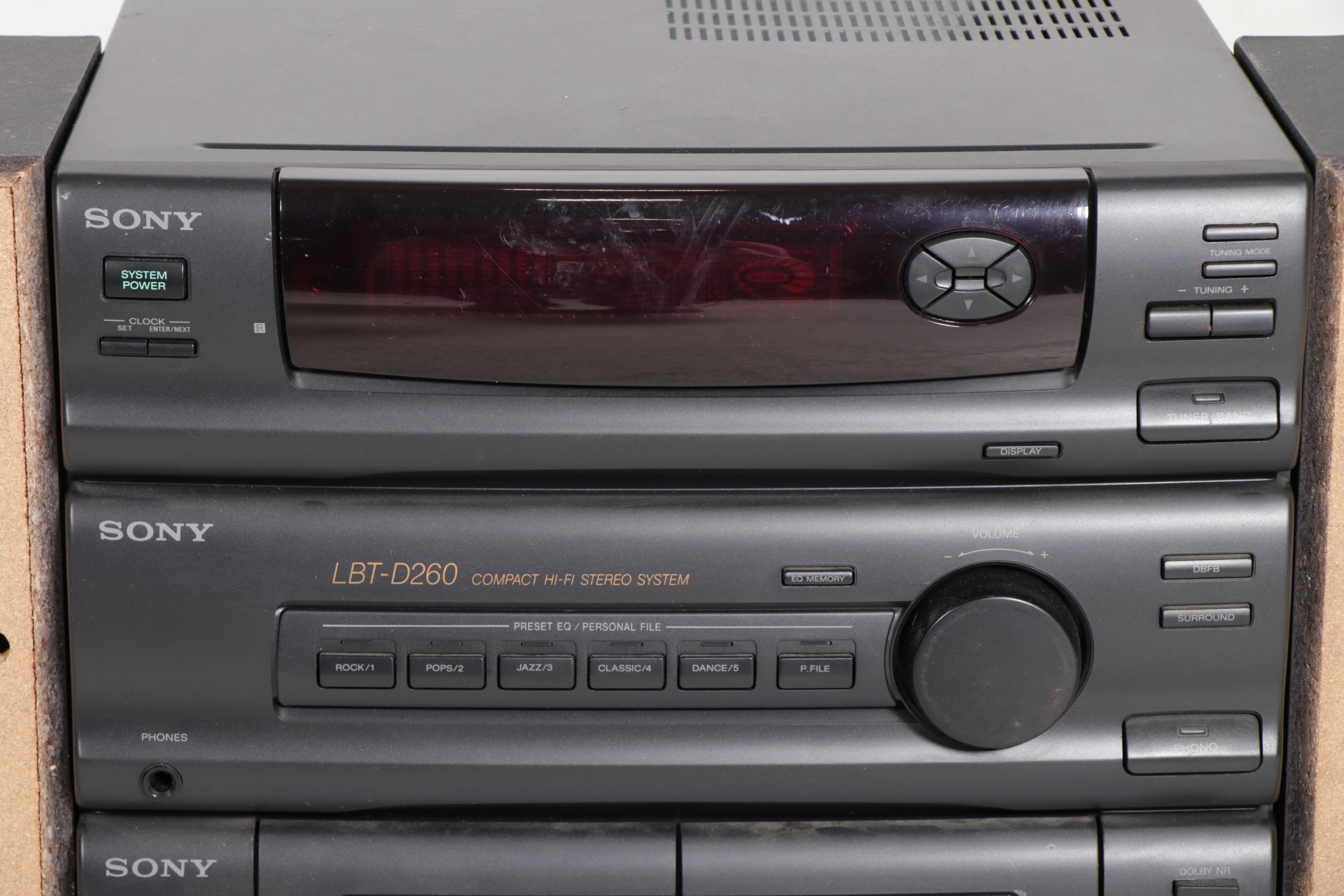 Sony LBT-D260 Compact Hi-Fi Stereo System with SS-D260 Speakers