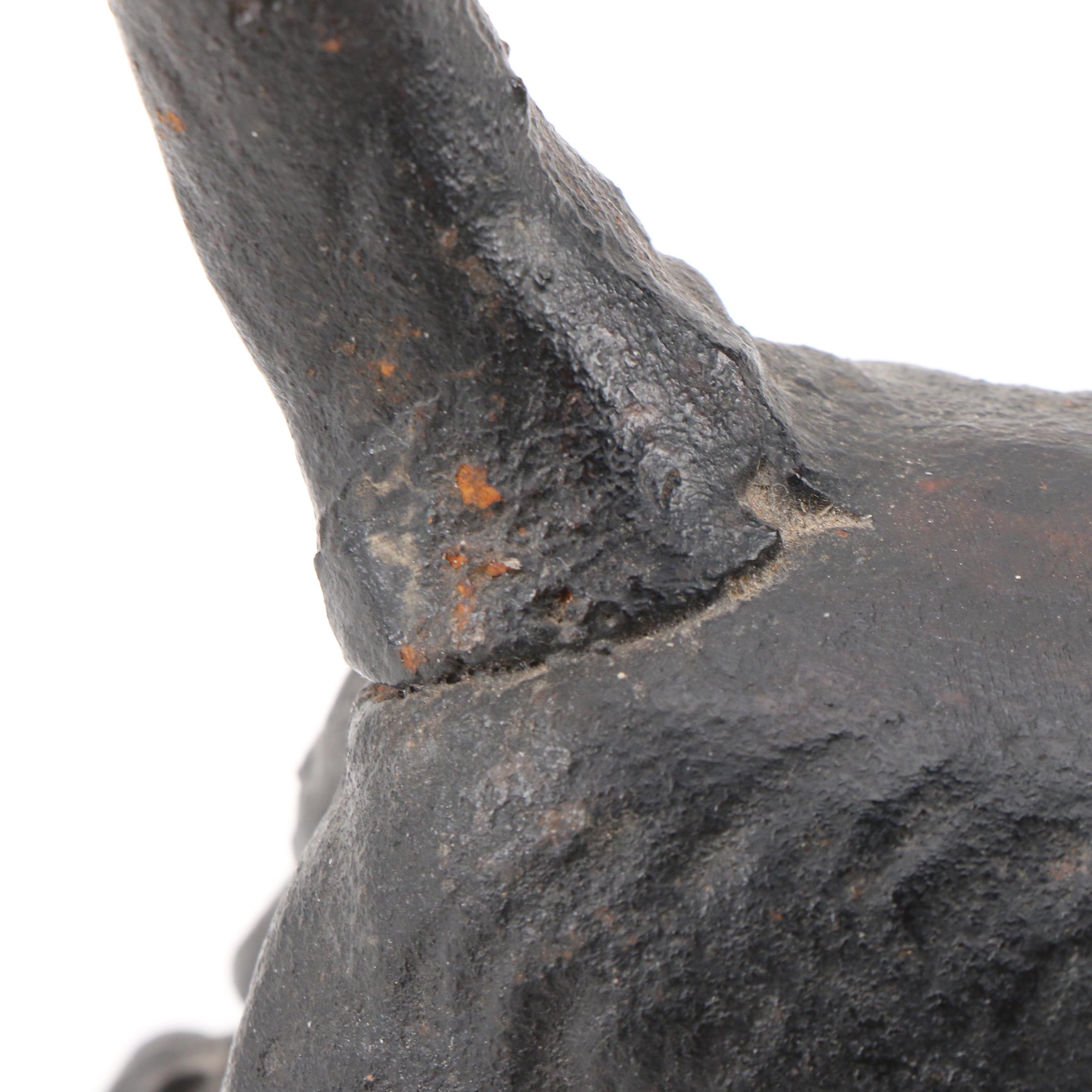 Cast Iron Scottie Dog Doorstop with Other Dog Figurines, Early to Mid-20th C.