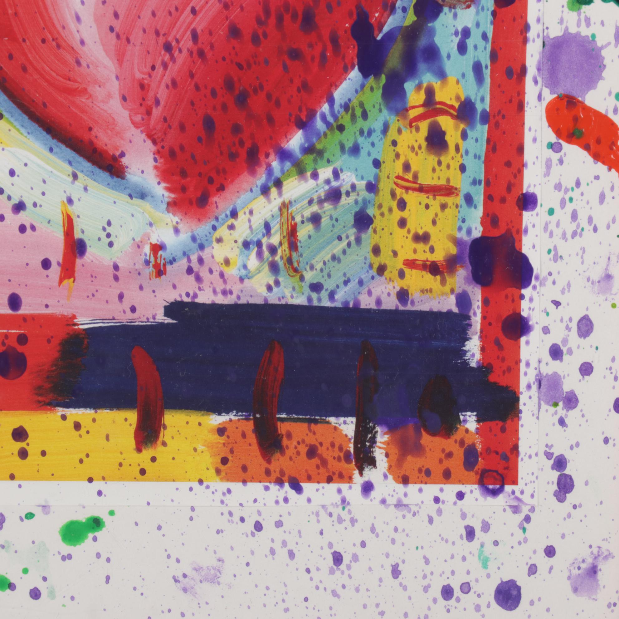 Embellished Offset Lithograph After Peter Max "Valentine"