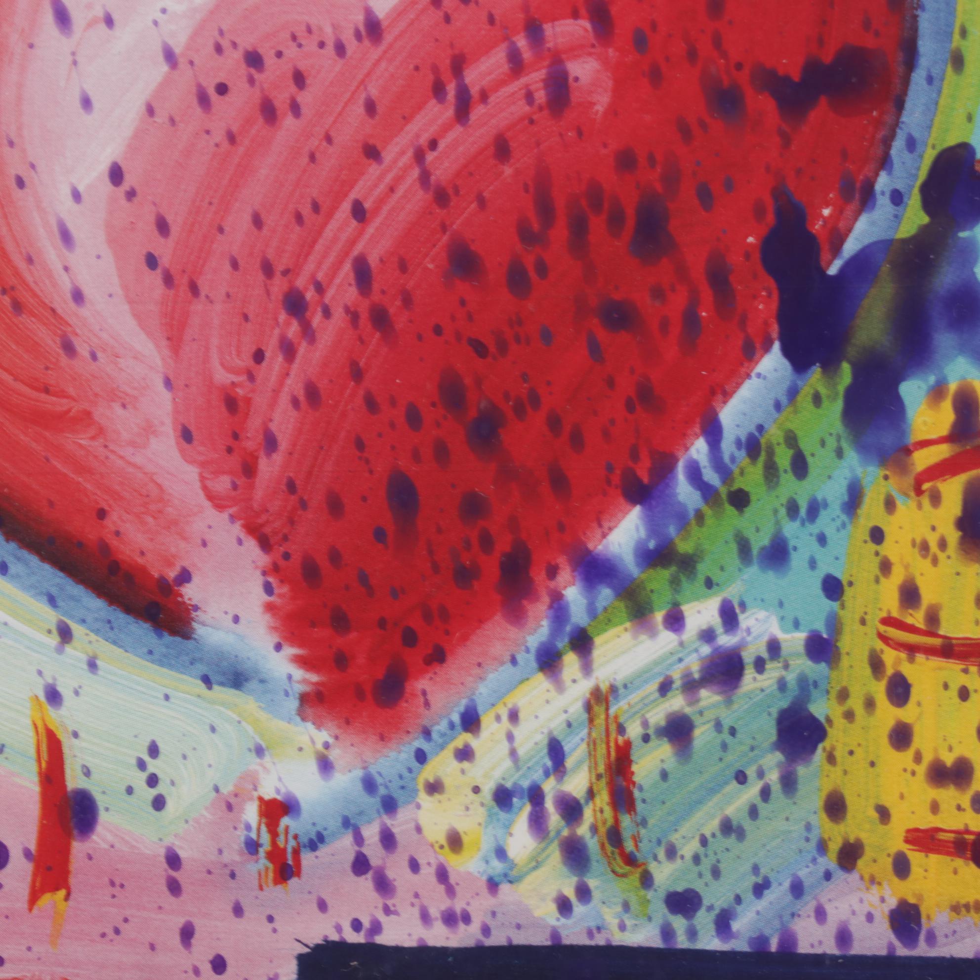 Embellished Offset Lithograph After Peter Max "Valentine"