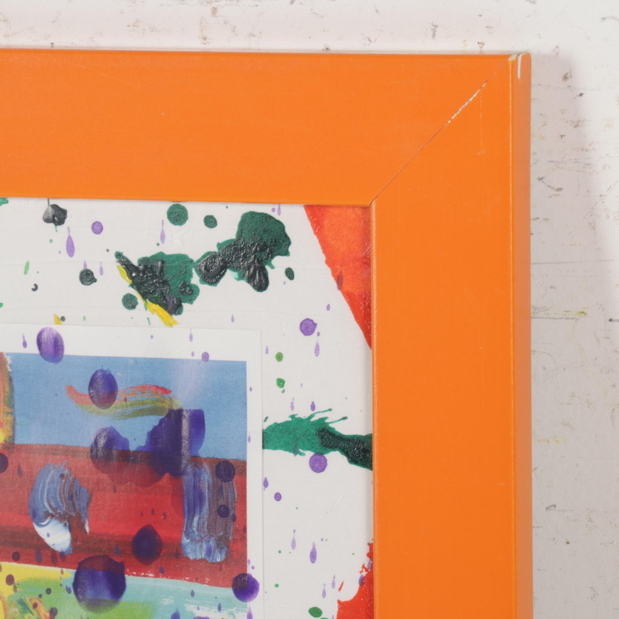 Embellished Offset Lithograph After Peter Max "Valentine"