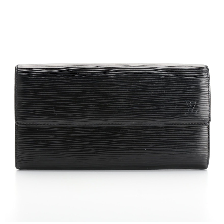 Louis Vuitton Sarah Wallet in Black Epi Leather