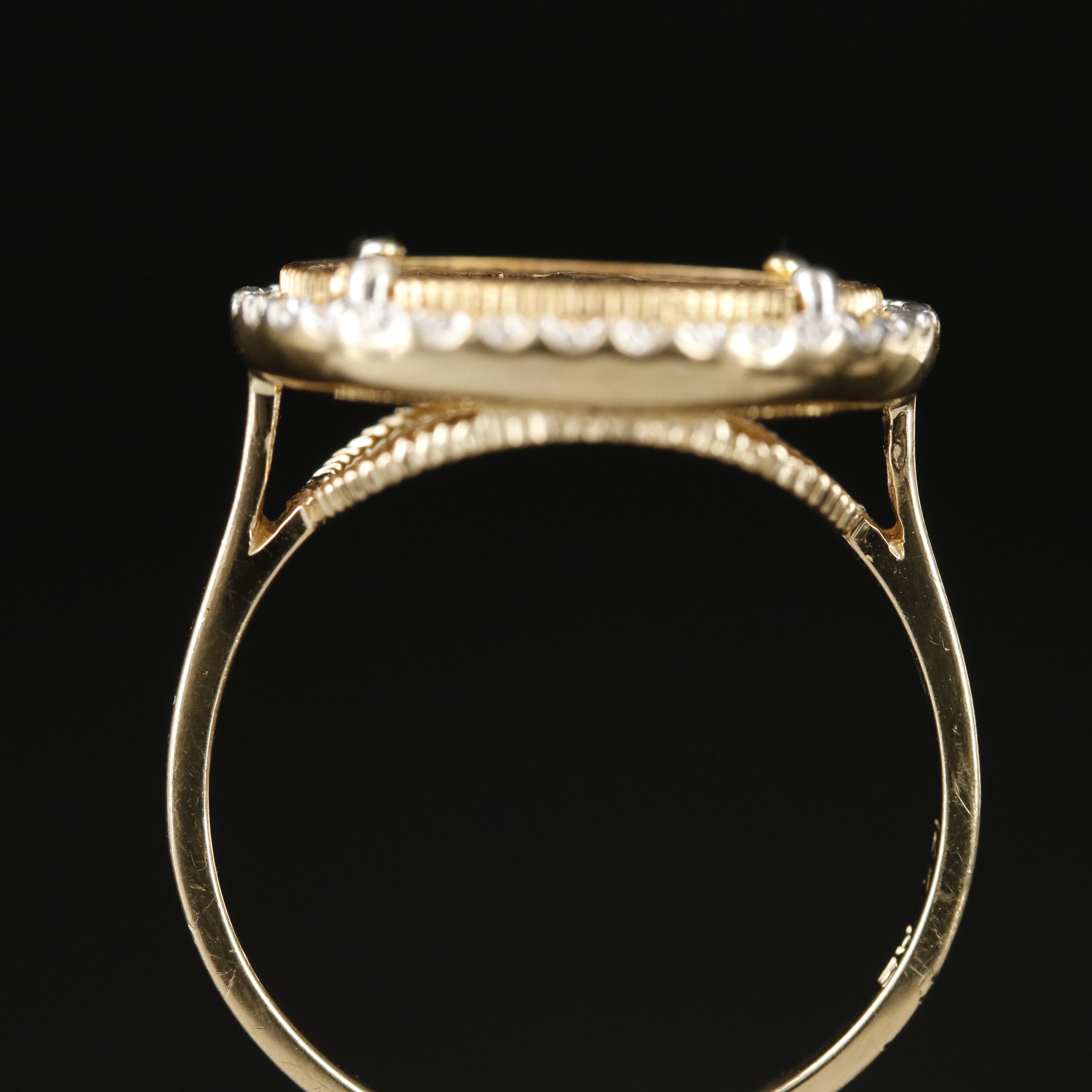 2015 14K American Gold Eagle Coin Ring