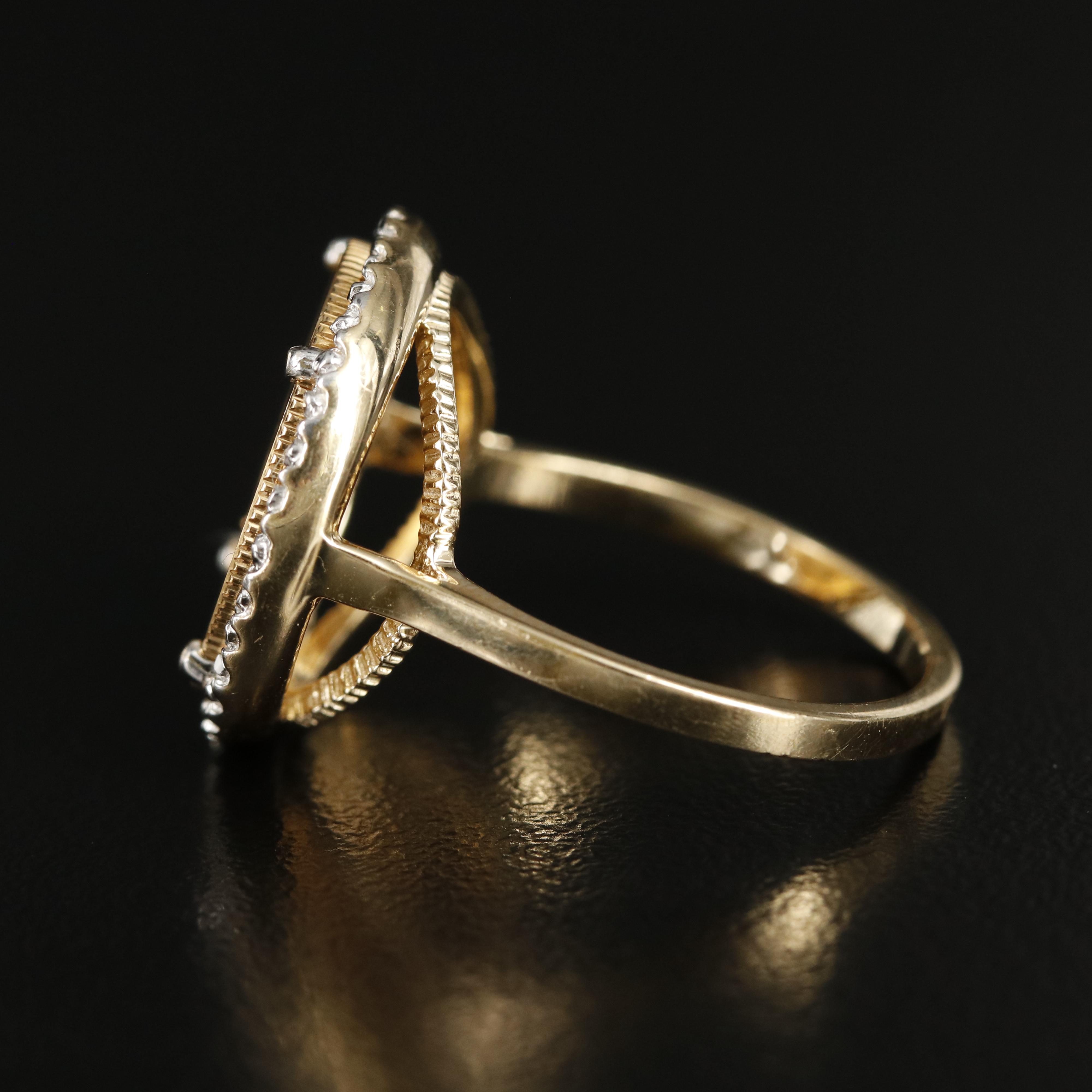 2015 14K American Gold Eagle Coin Ring