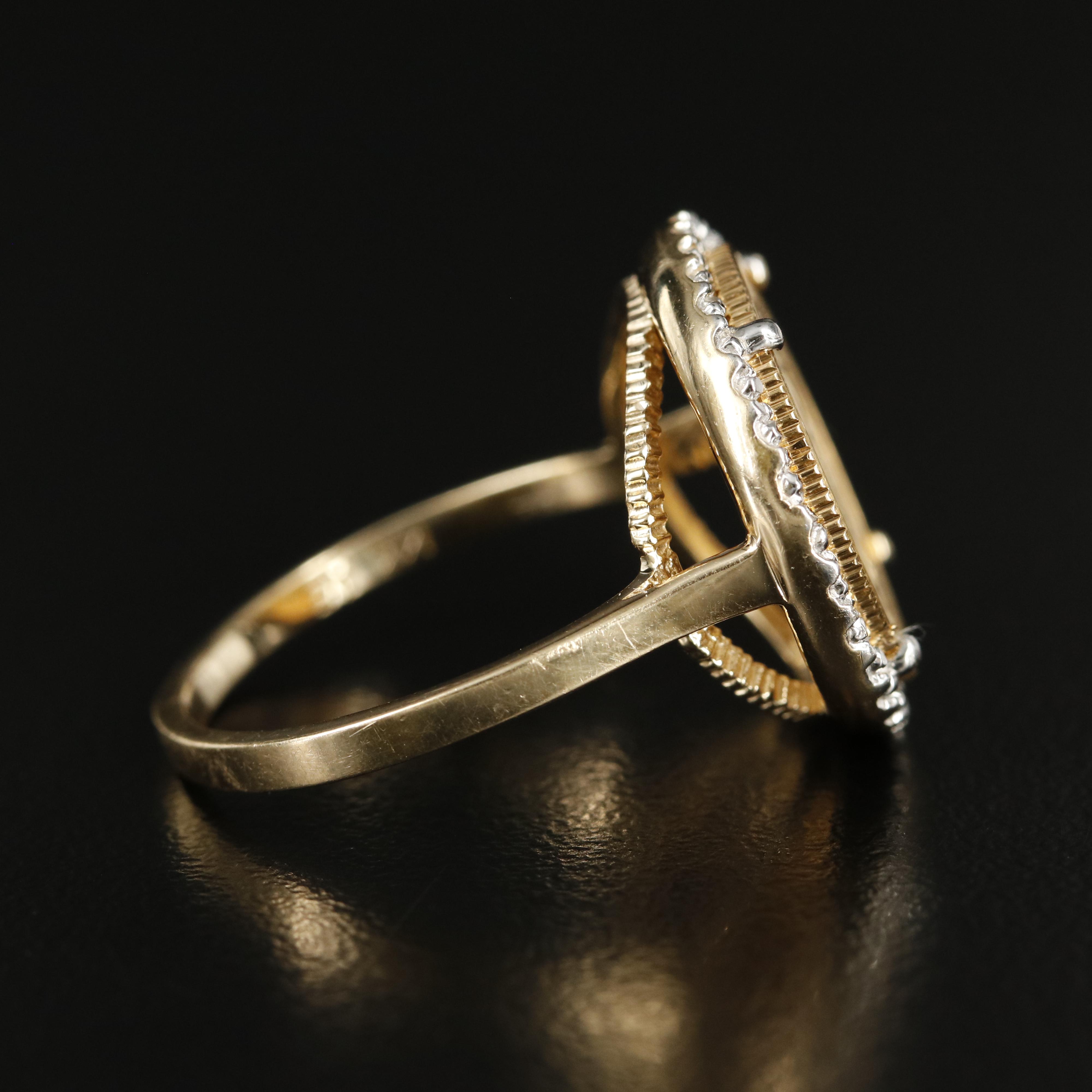 2015 14K American Gold Eagle Coin Ring