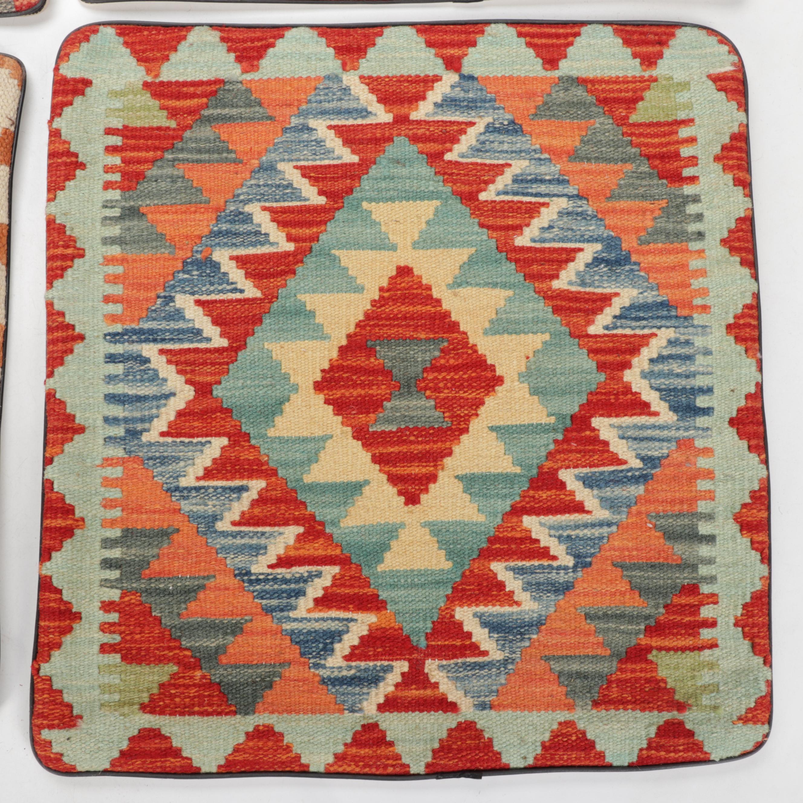 Handwoven Kilim Face Throw Pillow Covers