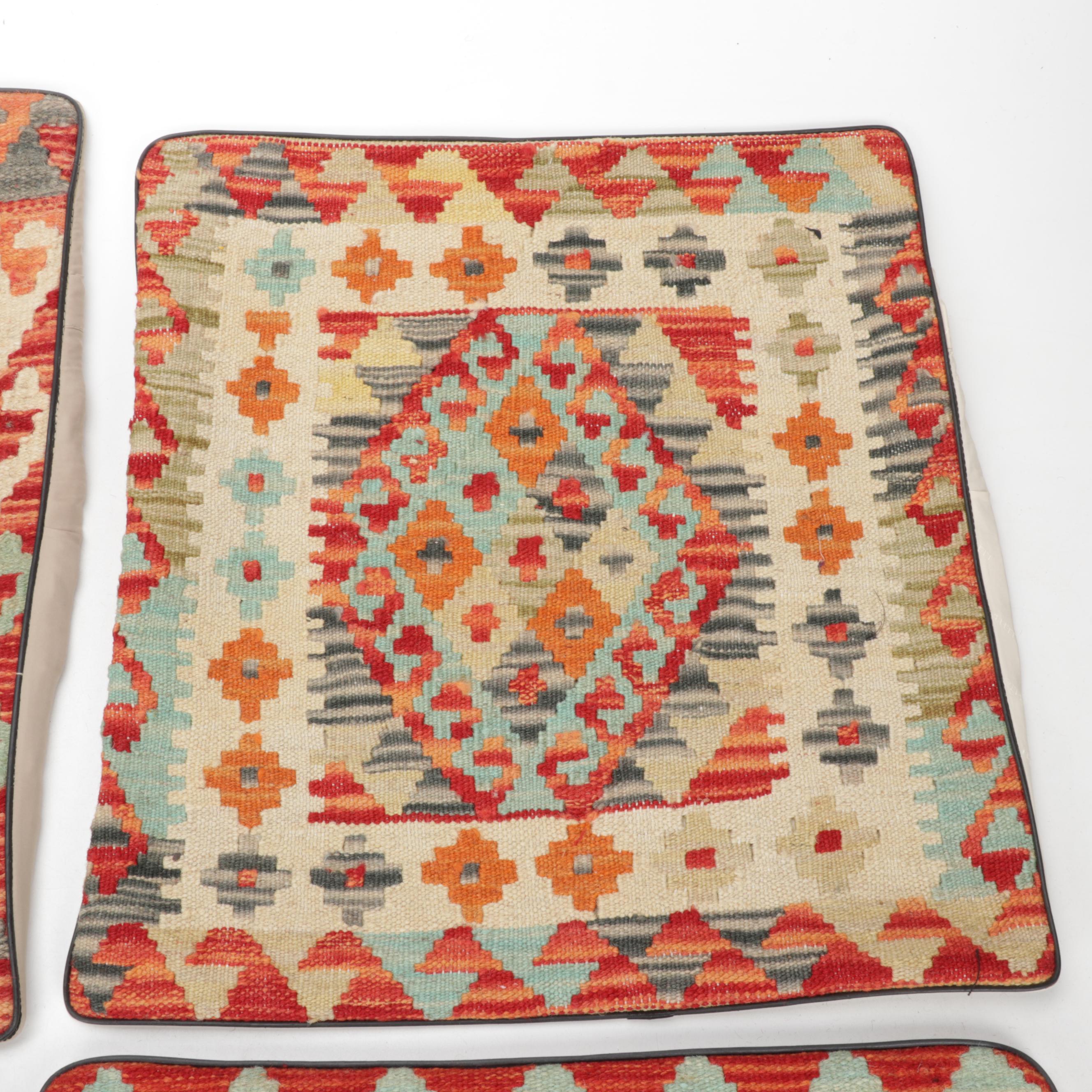 Handwoven Kilim Face Throw Pillow Covers