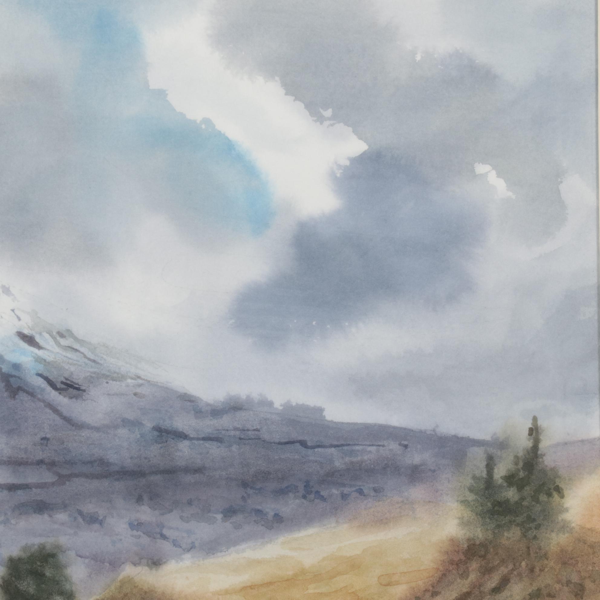 Benito Nogueira Ruiz Watercolor Painting "Vista del Nevado de Toluca," 1997