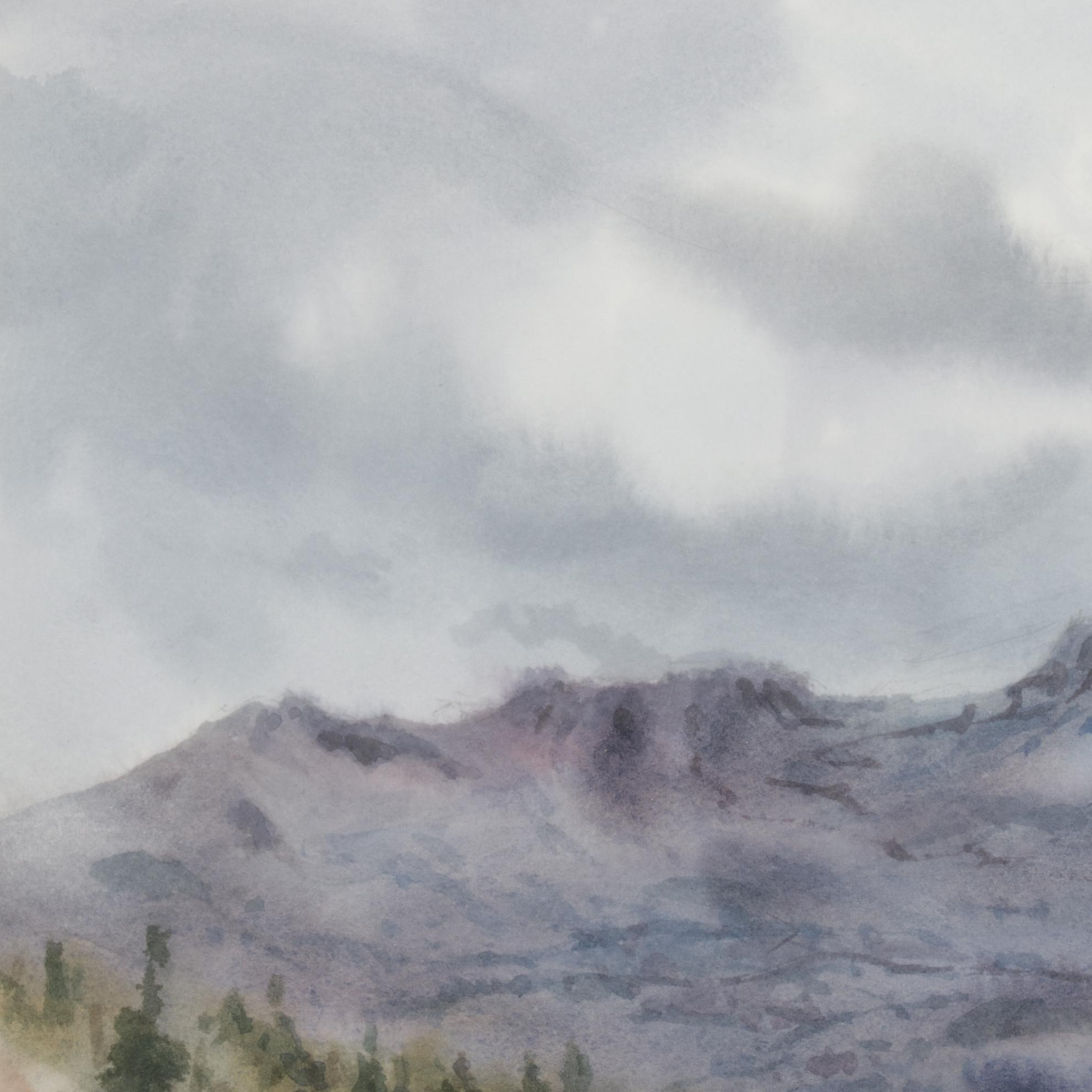 Benito Nogueira Ruiz Watercolor Painting "Vista del Nevado de Toluca," 1997