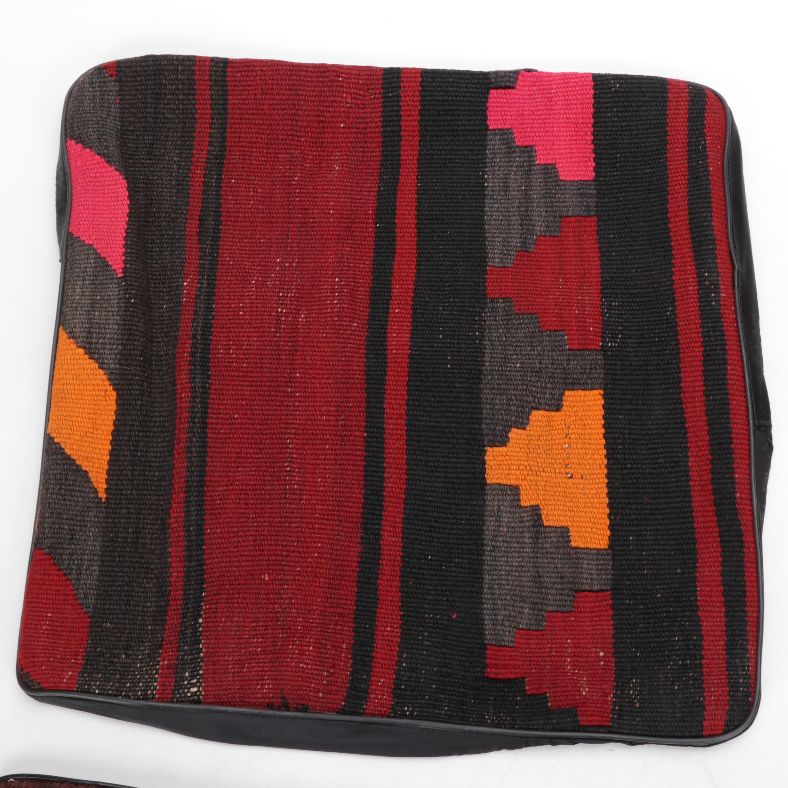 Handwoven Kilim Face Throw Pillow Covers