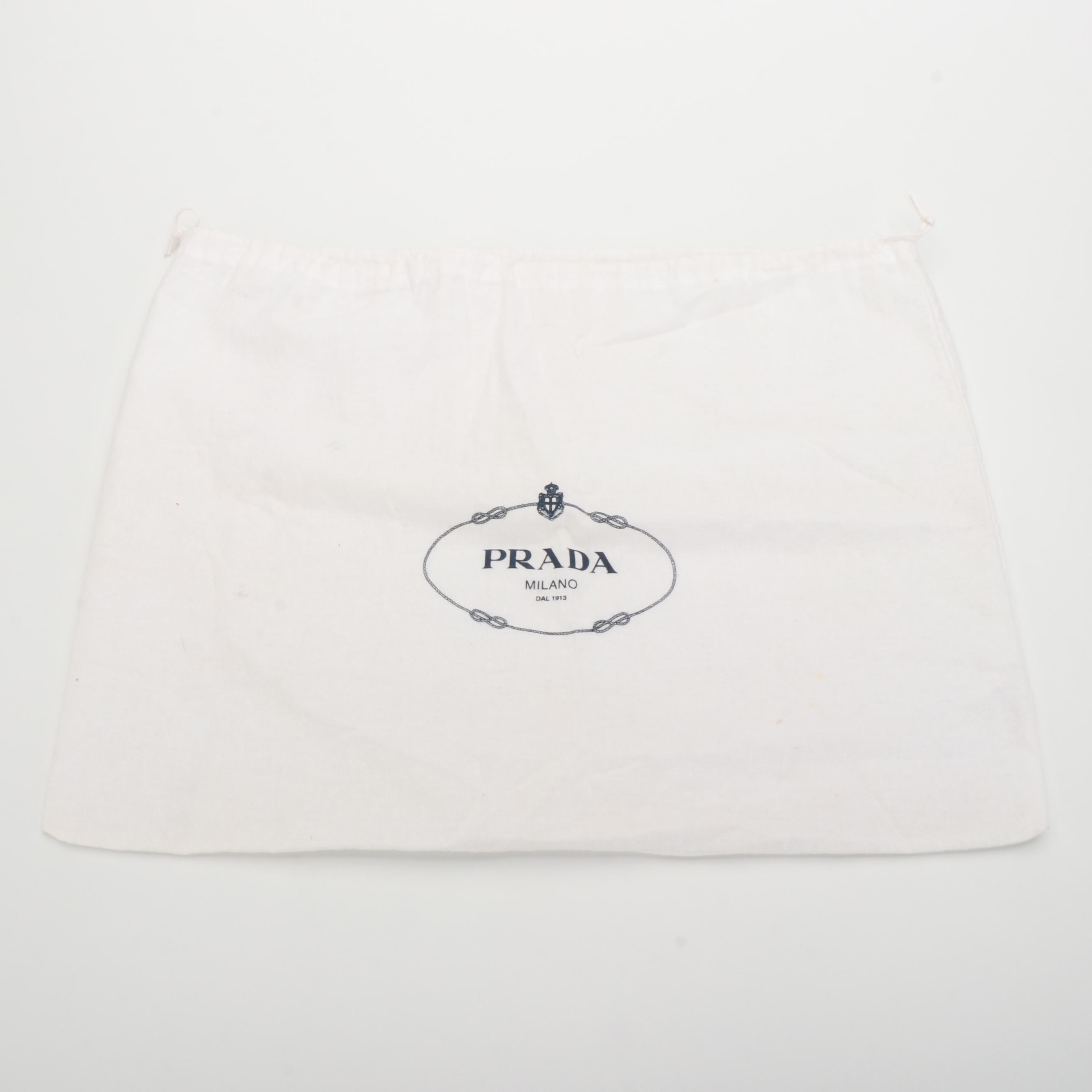 Prada Buckle Bag with Two Front Pockets in Nylon and Leather