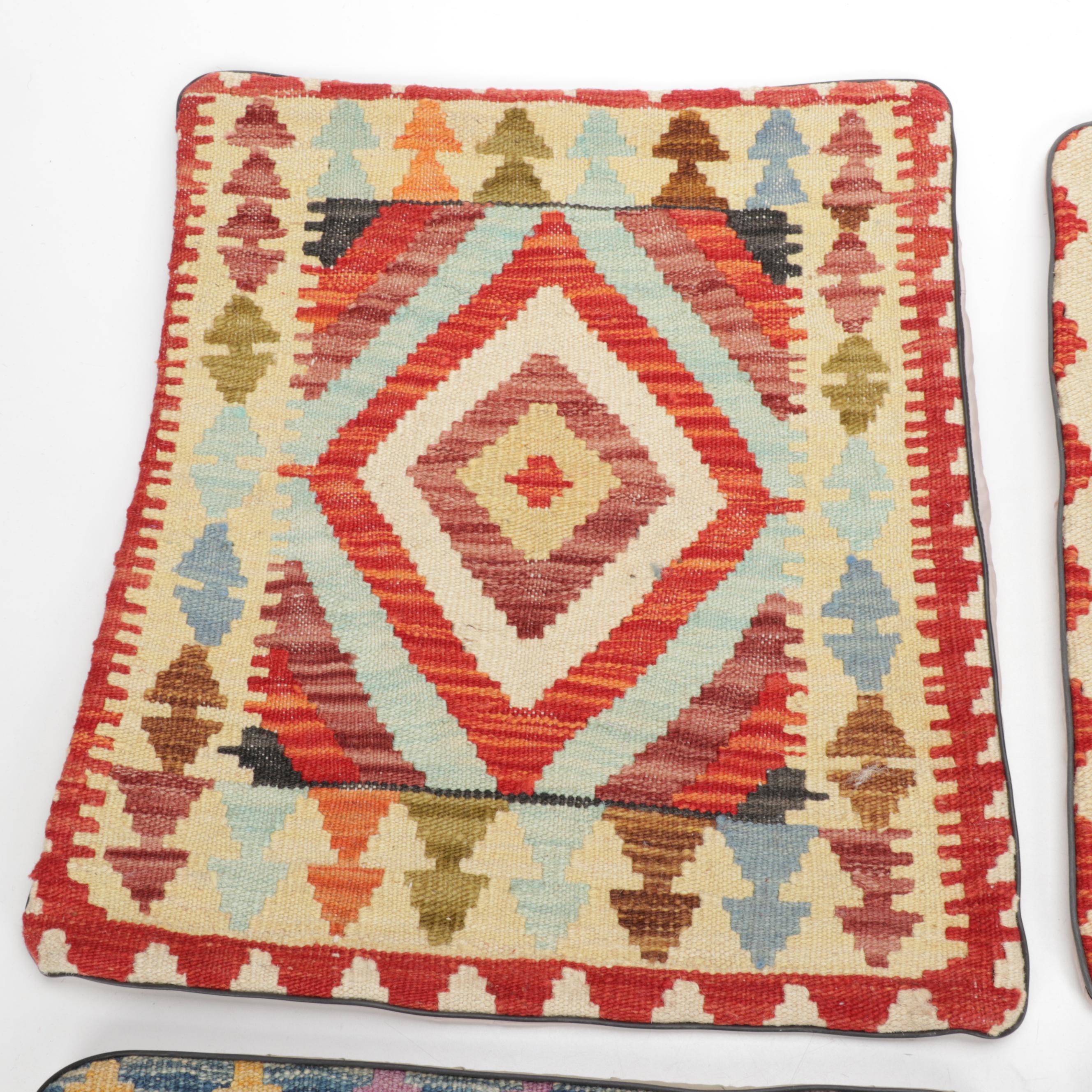 Handwoven Kilim Face Throw Pillow Covers