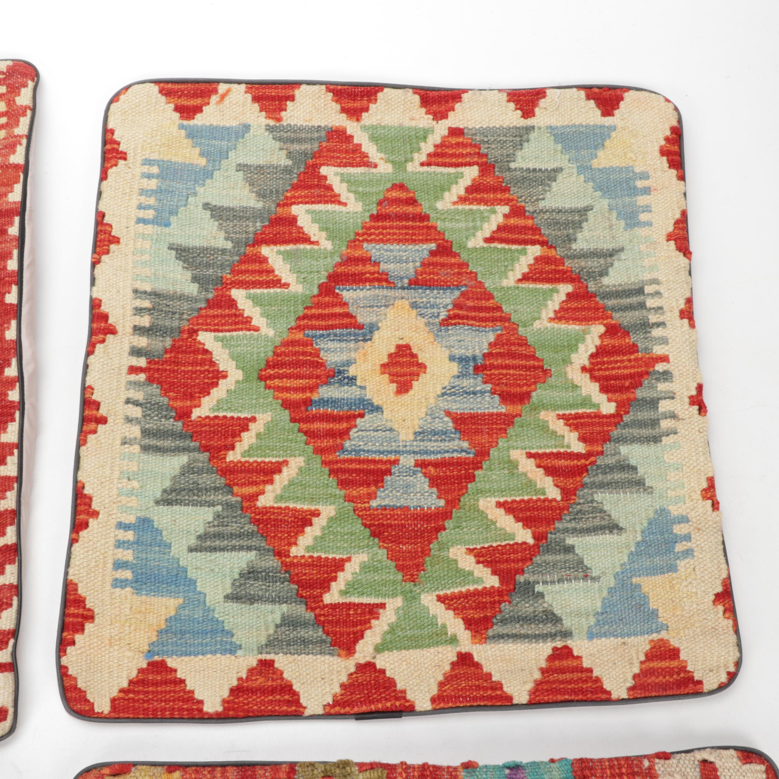 Handwoven Kilim Face Throw Pillow Covers