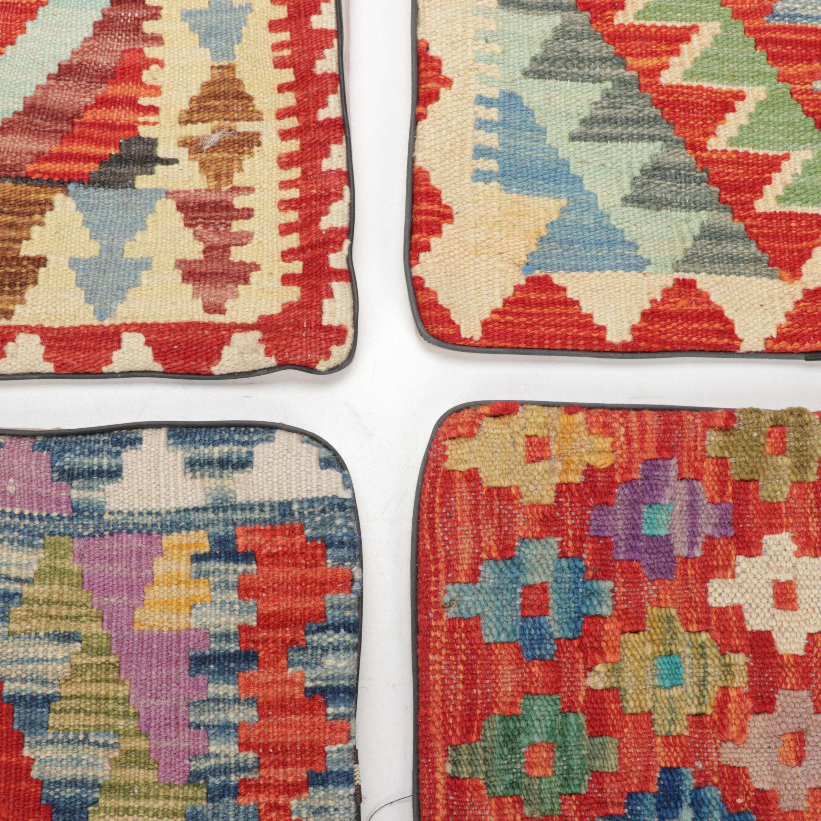 Handwoven Kilim Face Throw Pillow Covers