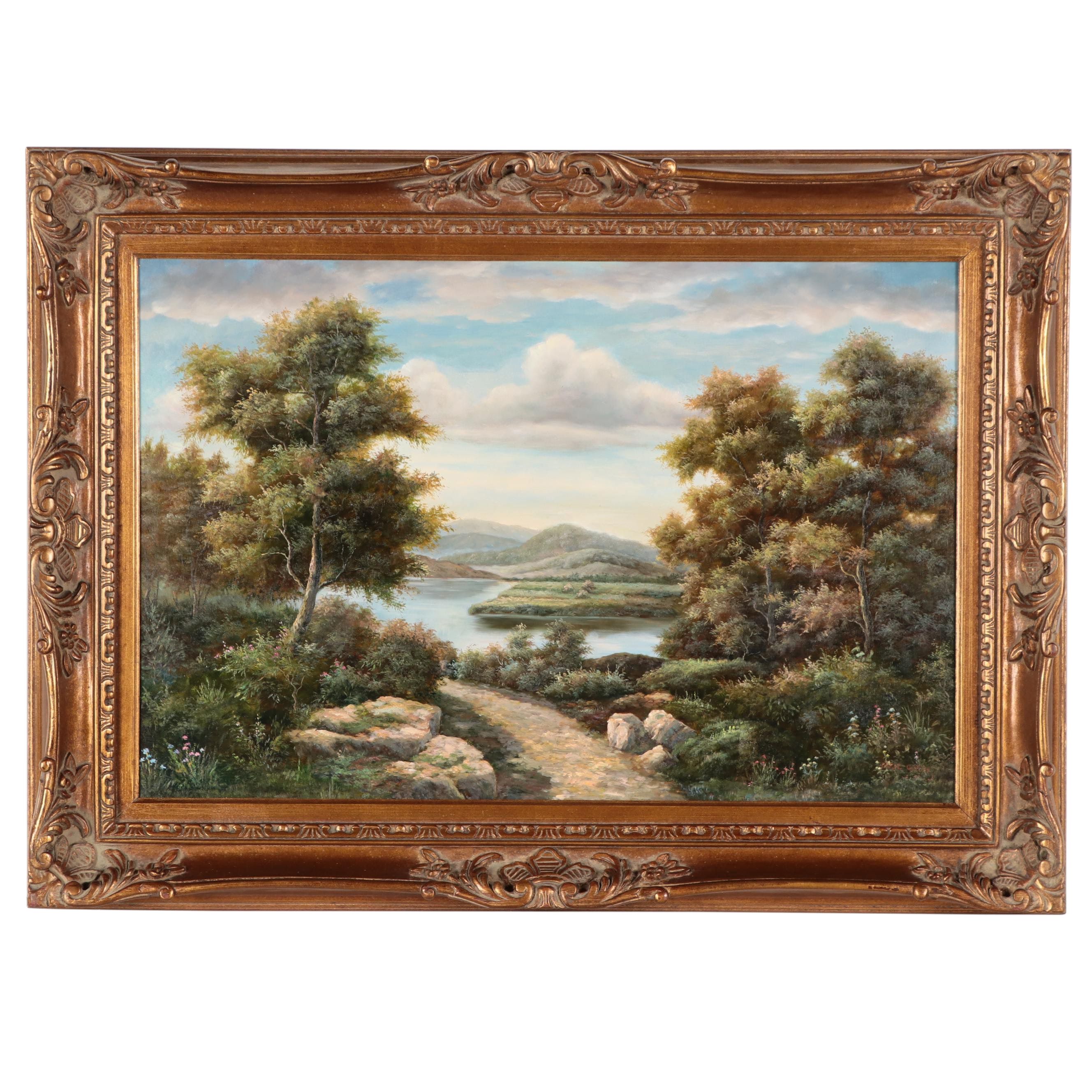 Daryl Garth Landscape Oil Painting, Circa 2000