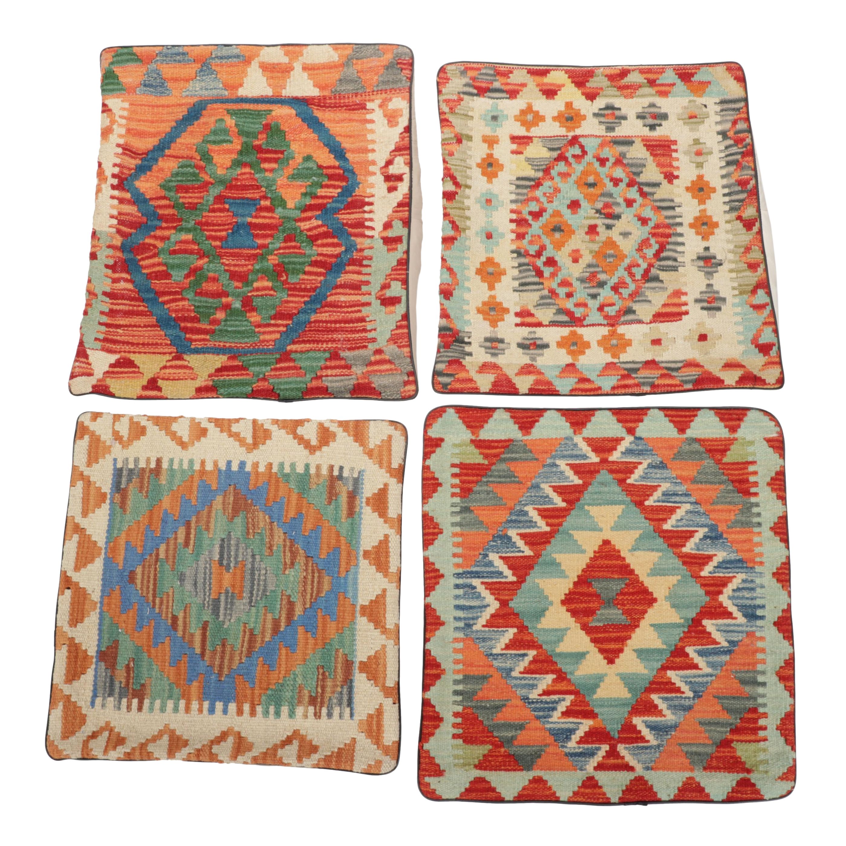Handwoven Kilim Face Throw Pillow Covers