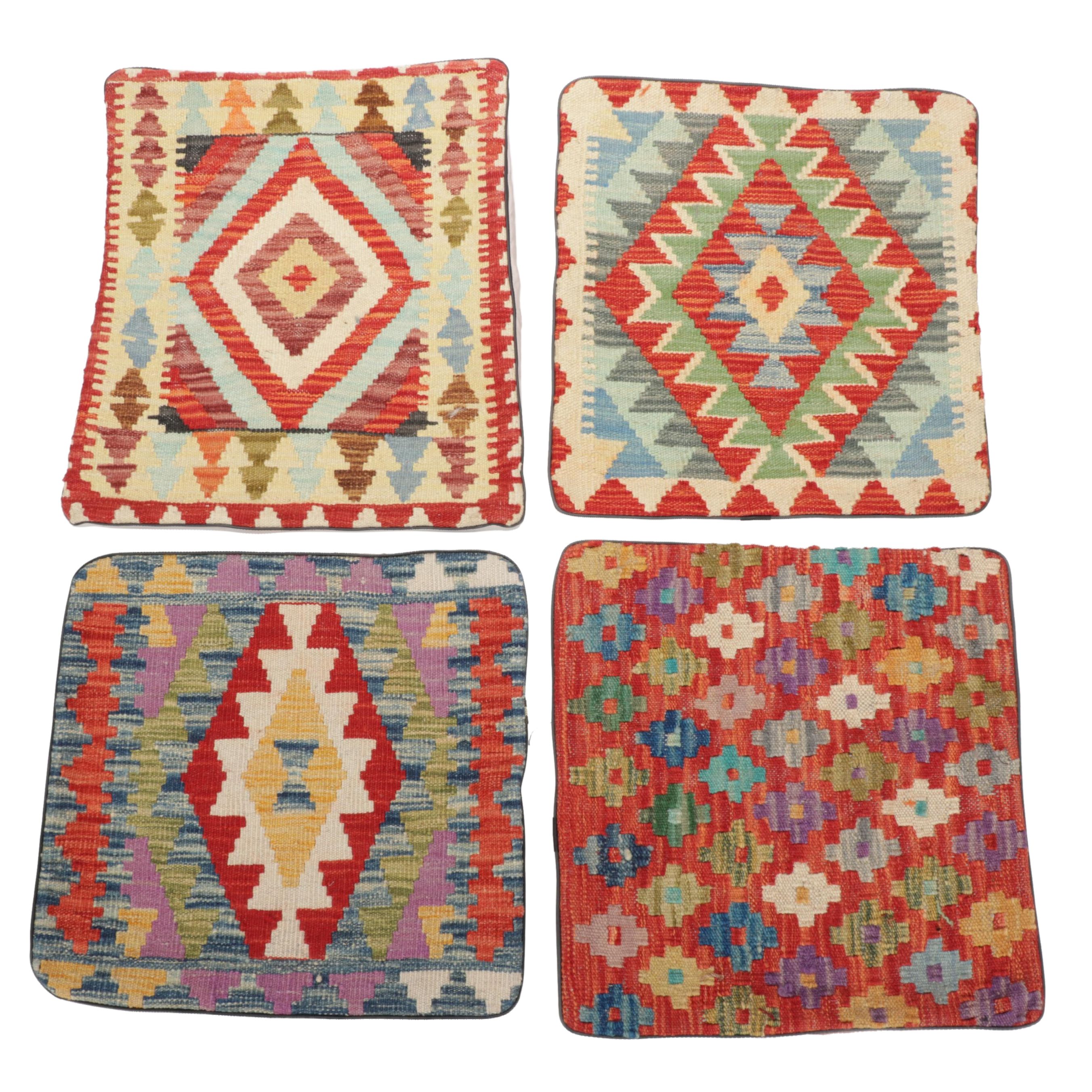 Handwoven Kilim Face Throw Pillow Covers