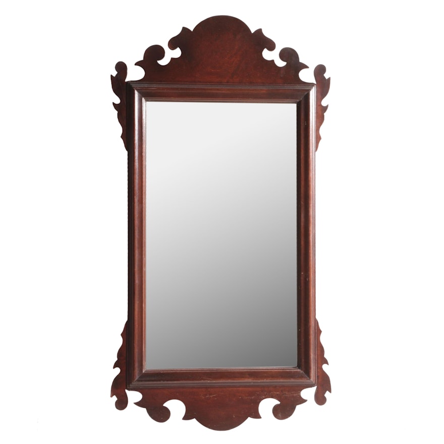 Chippendale Style Mahogany-Stained and Fret-Carved Mirror