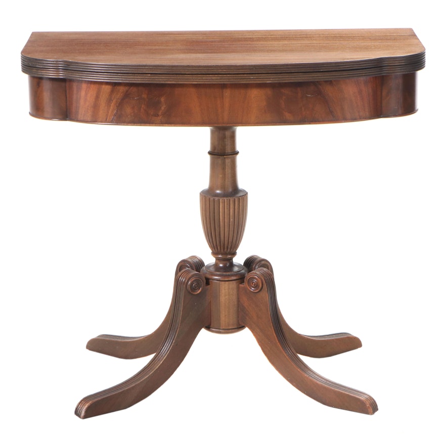 American Classical Style Mahogany Card Table, 20th Century