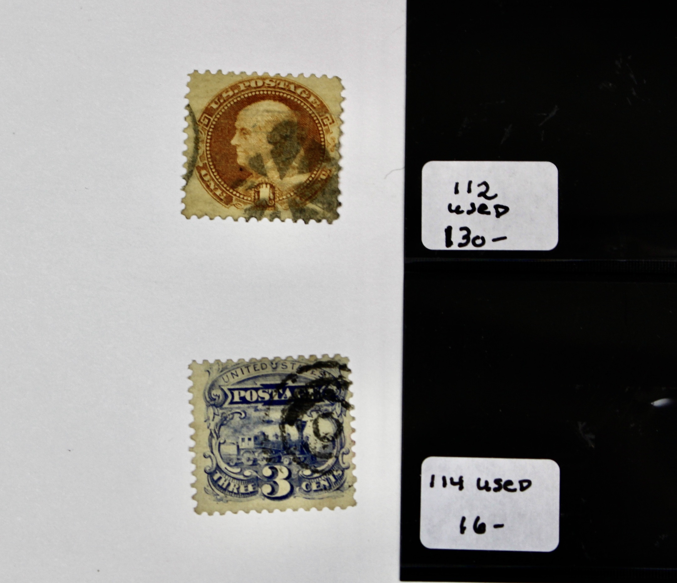 Four 1869 United States Pictorial Stamps