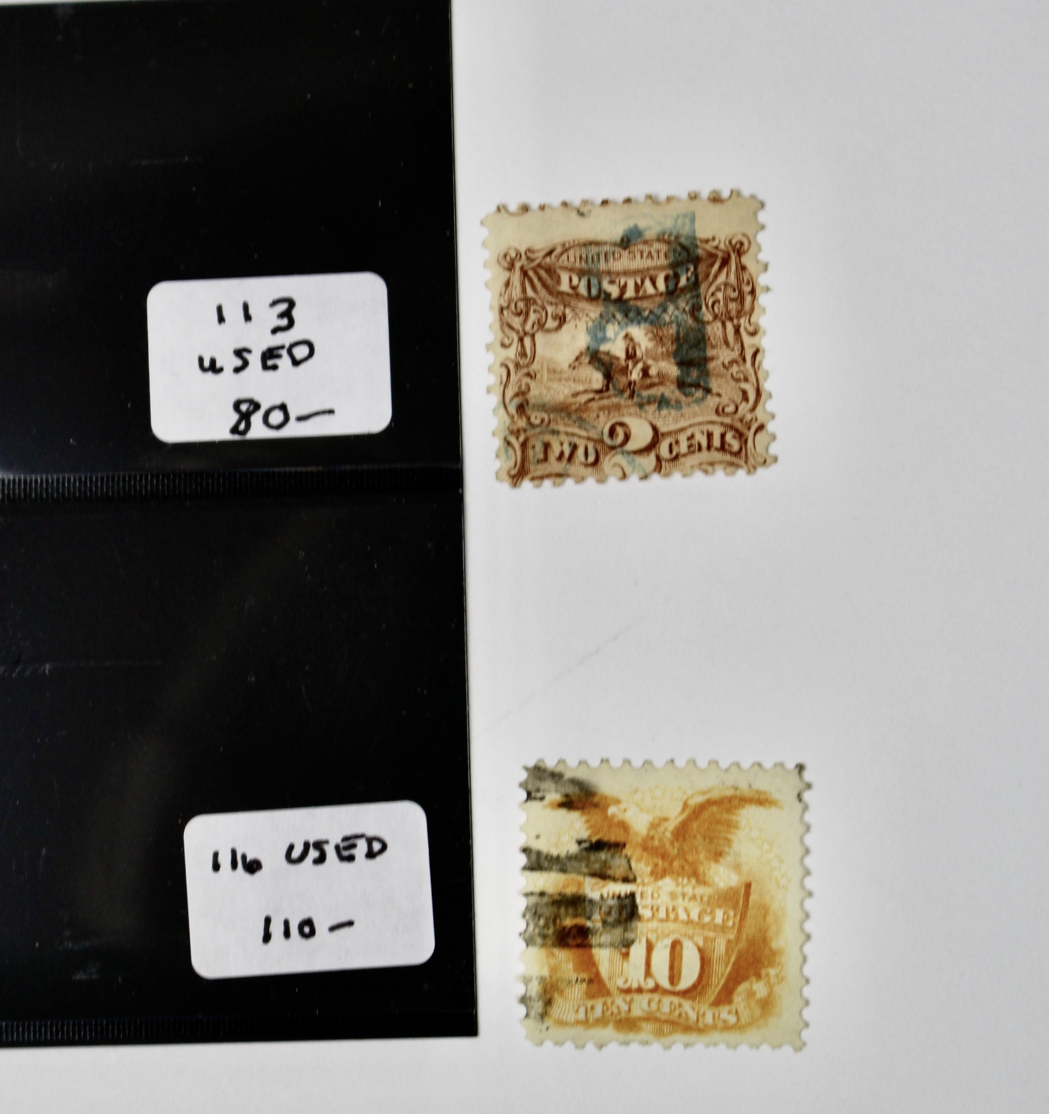 Four 1869 United States Pictorial Stamps