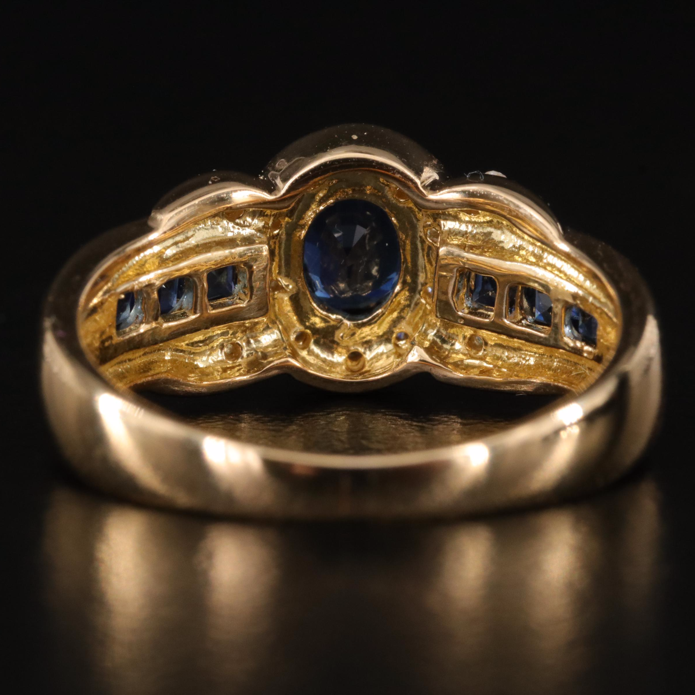 18K Saphire and Diamond Ring