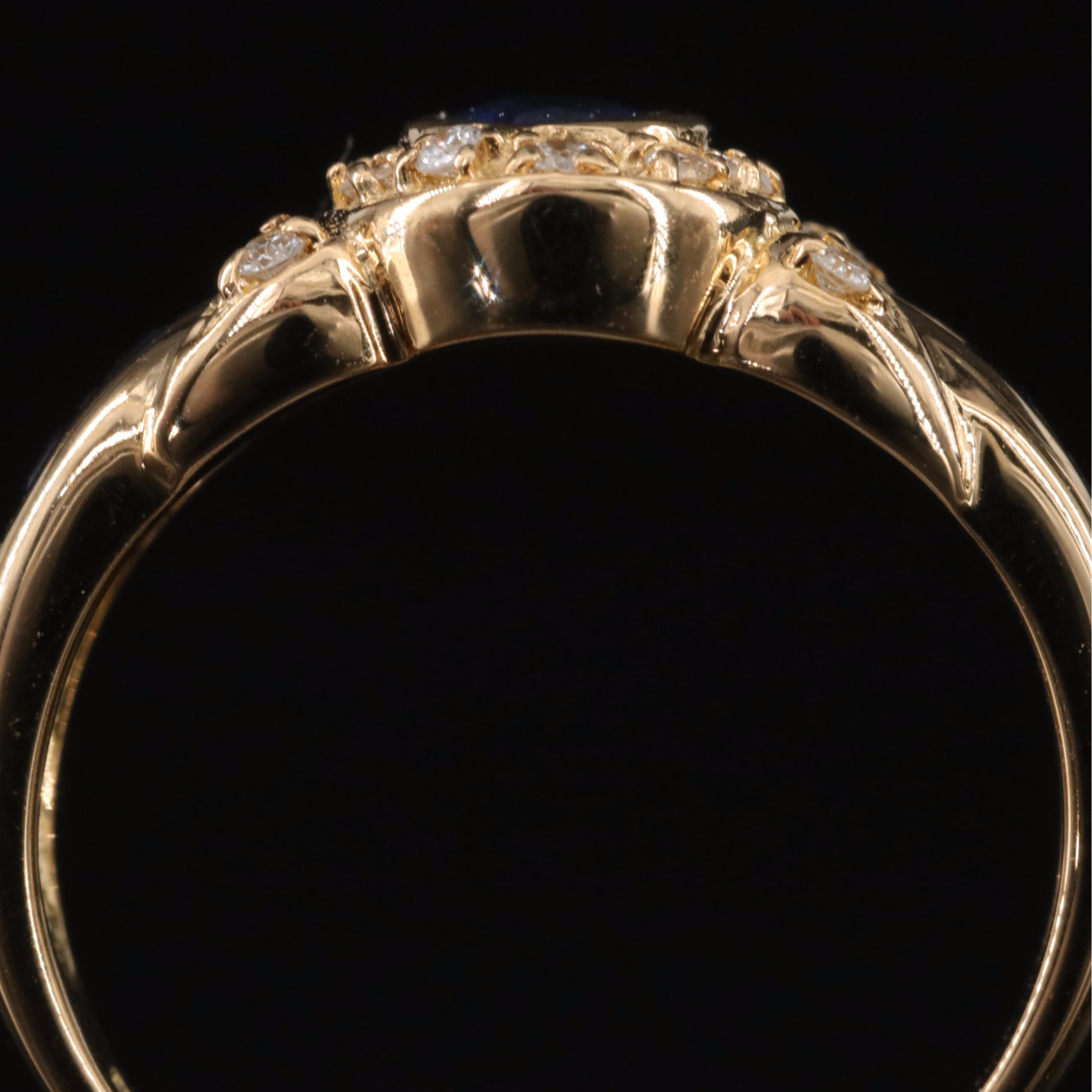 18K Saphire and Diamond Ring