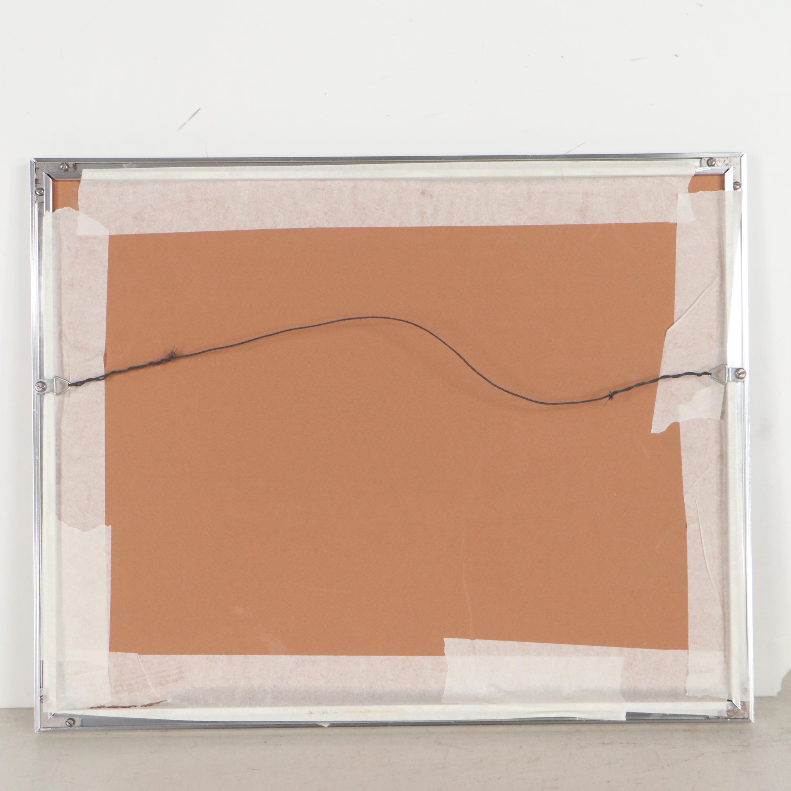 Albert Hollenbeck Offset Lithograph "Running Late"