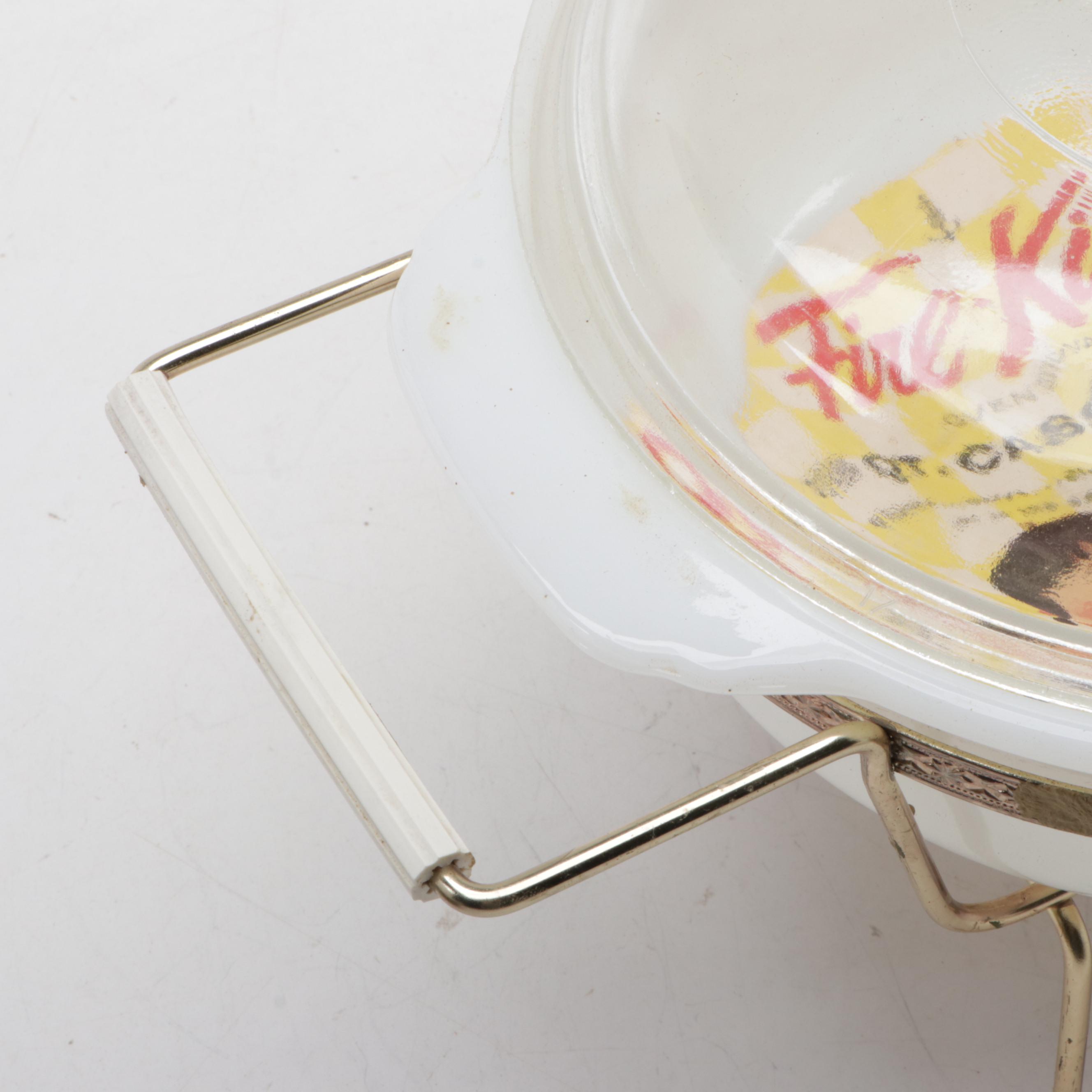 Pyrex "Forest Fancies" Nesting Bowls with Other Pyrex and Fire King Serveware