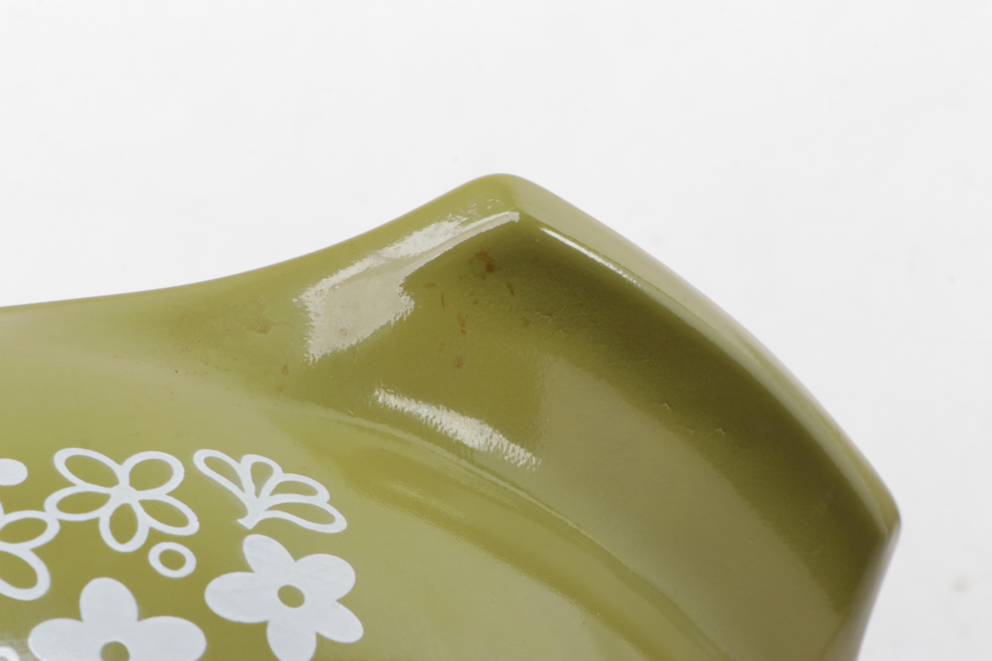 Pyrex "Forest Fancies" Nesting Bowls with Other Pyrex and Fire King Serveware