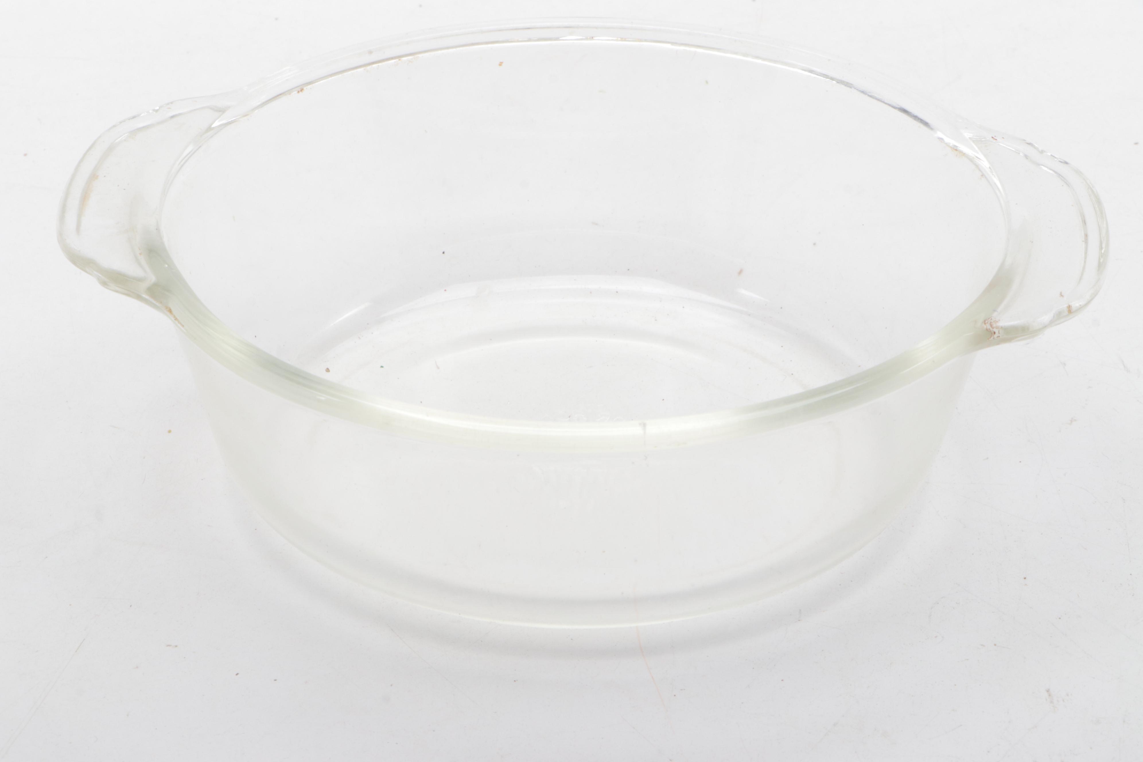 Pyrex "Forest Fancies" Nesting Bowls with Other Pyrex and Fire King Serveware