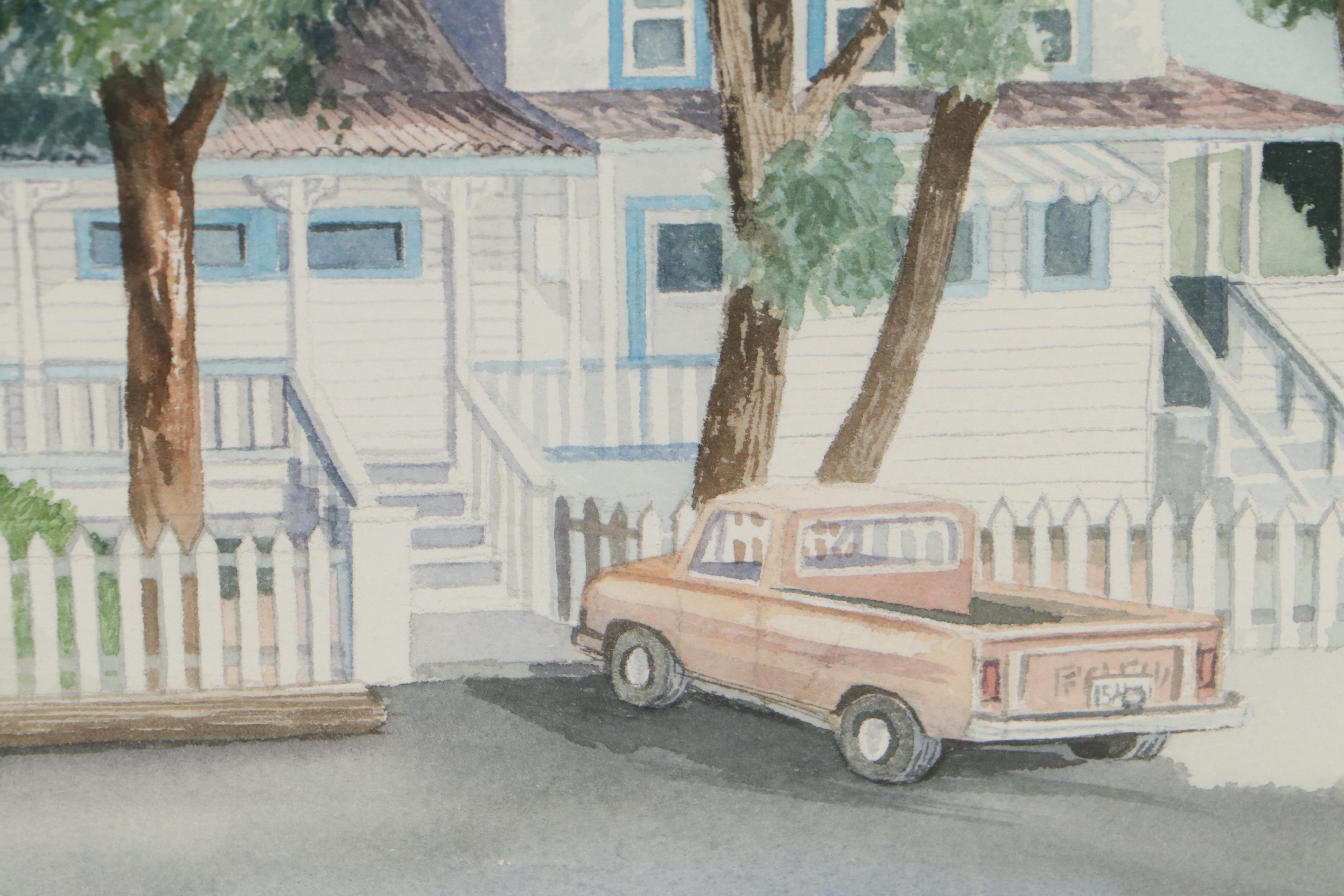 Sally Sargent Watercolor Painting of the Avery Hotel