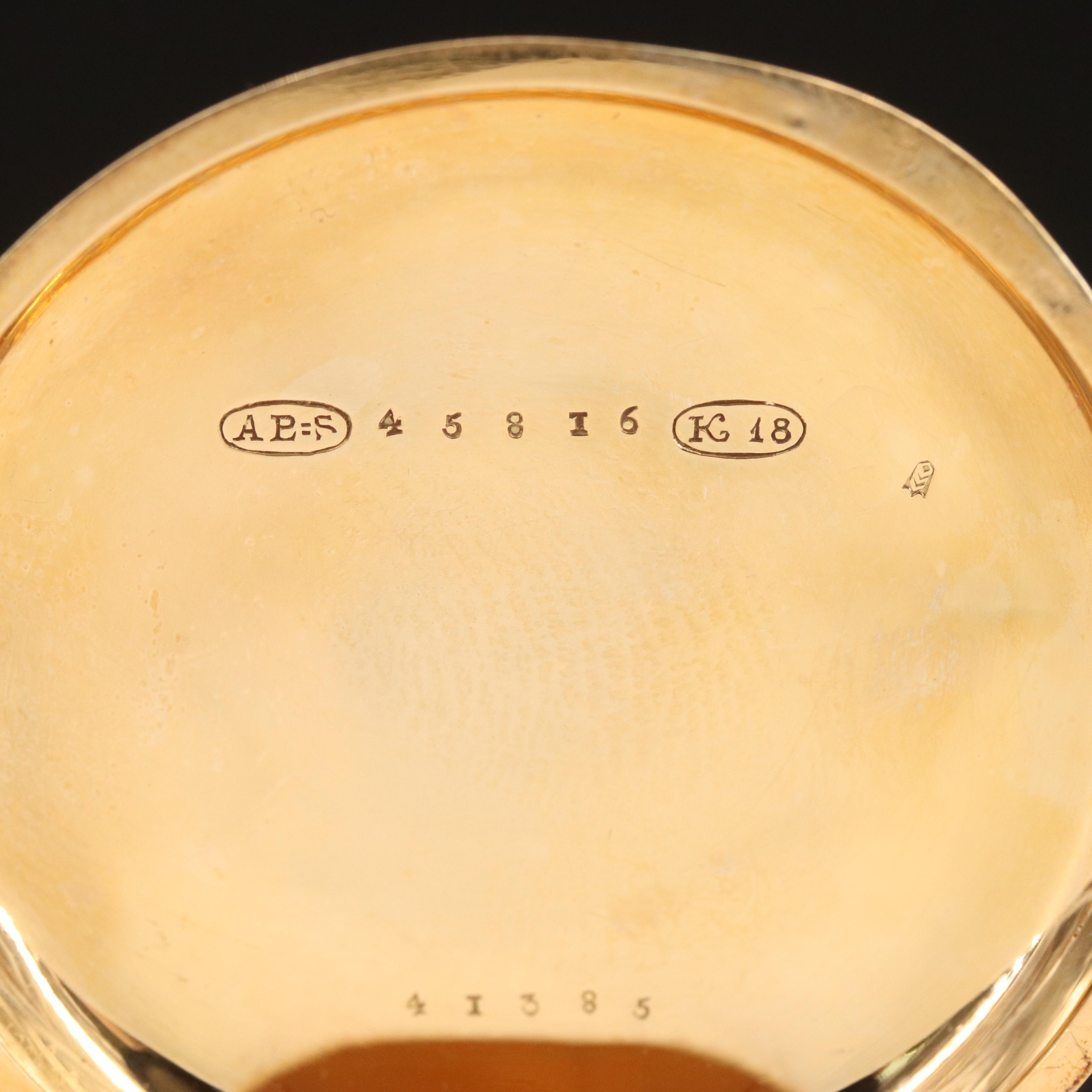 18K Jules Huguenin Hunting Case Pocket Watch