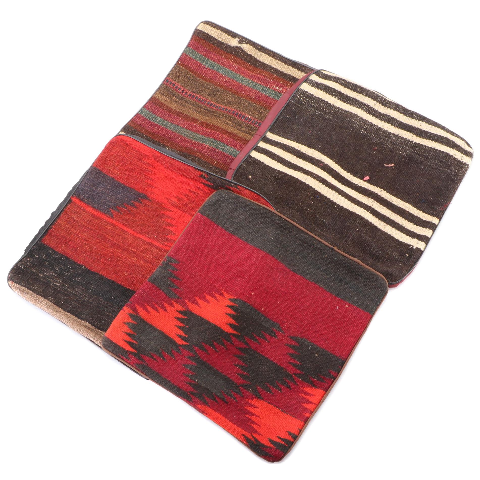 Handwoven Kilim Face Throw Pillow Covers