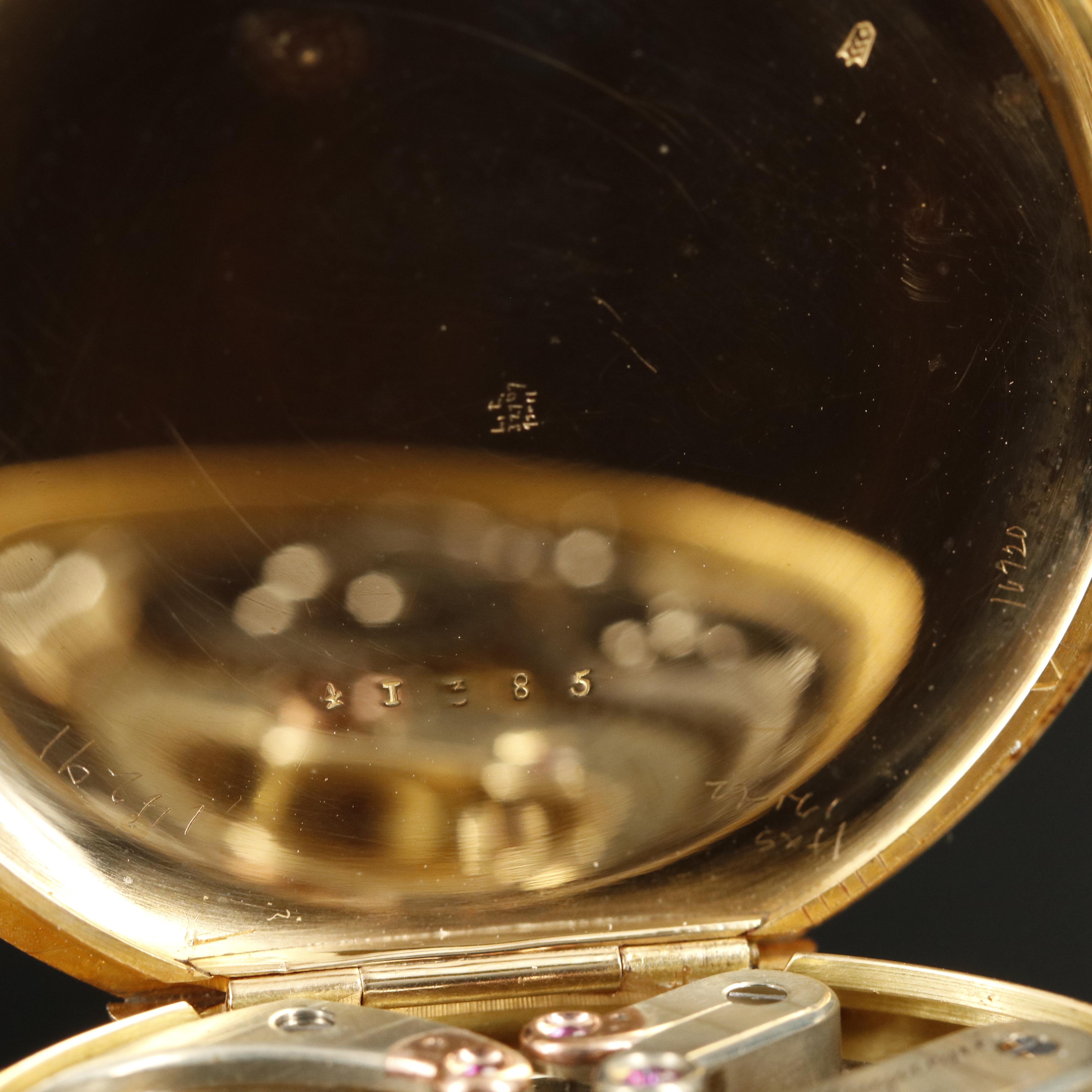 18K Jules Huguenin Hunting Case Pocket Watch