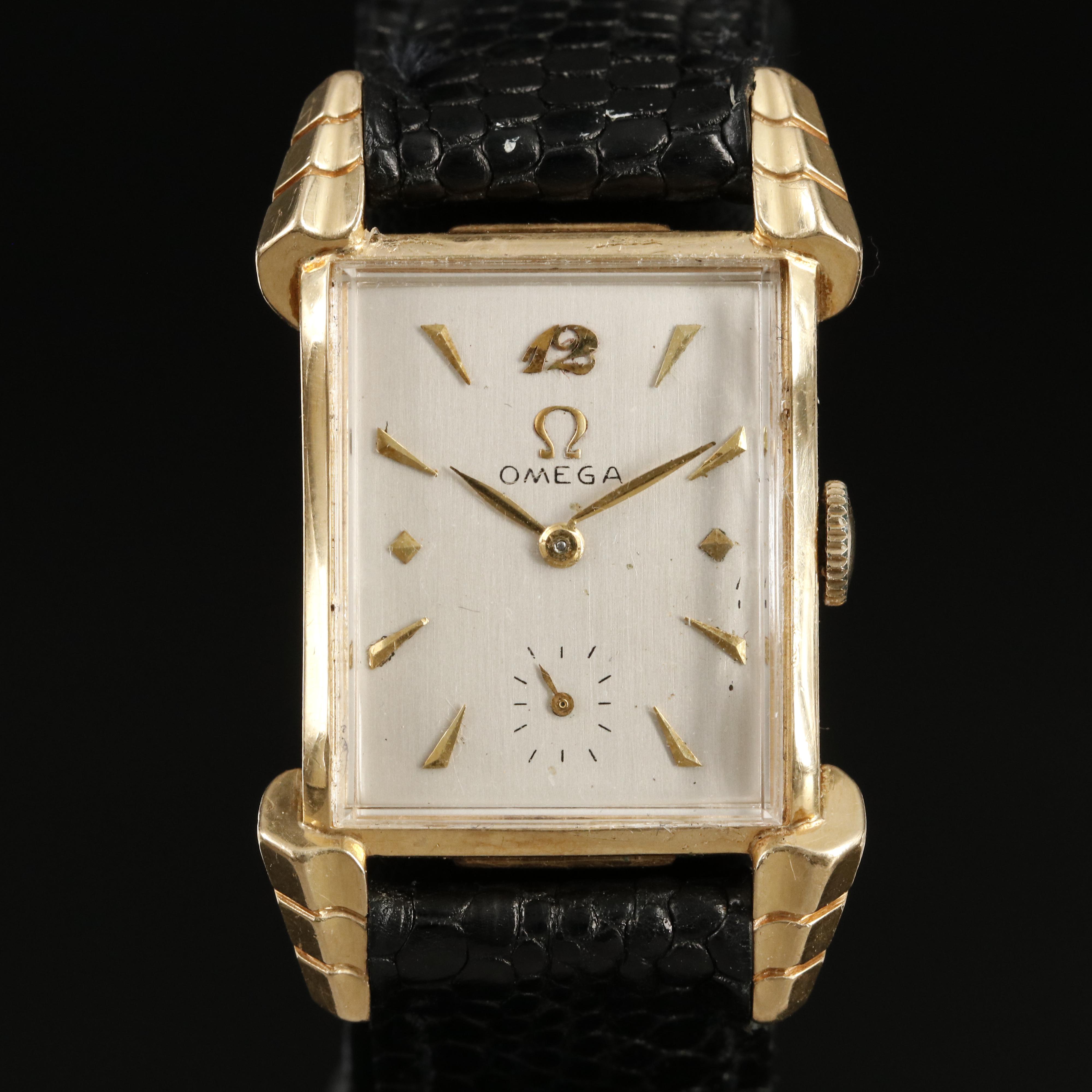 Vintage 14K Omega Fancy Lugs Watch