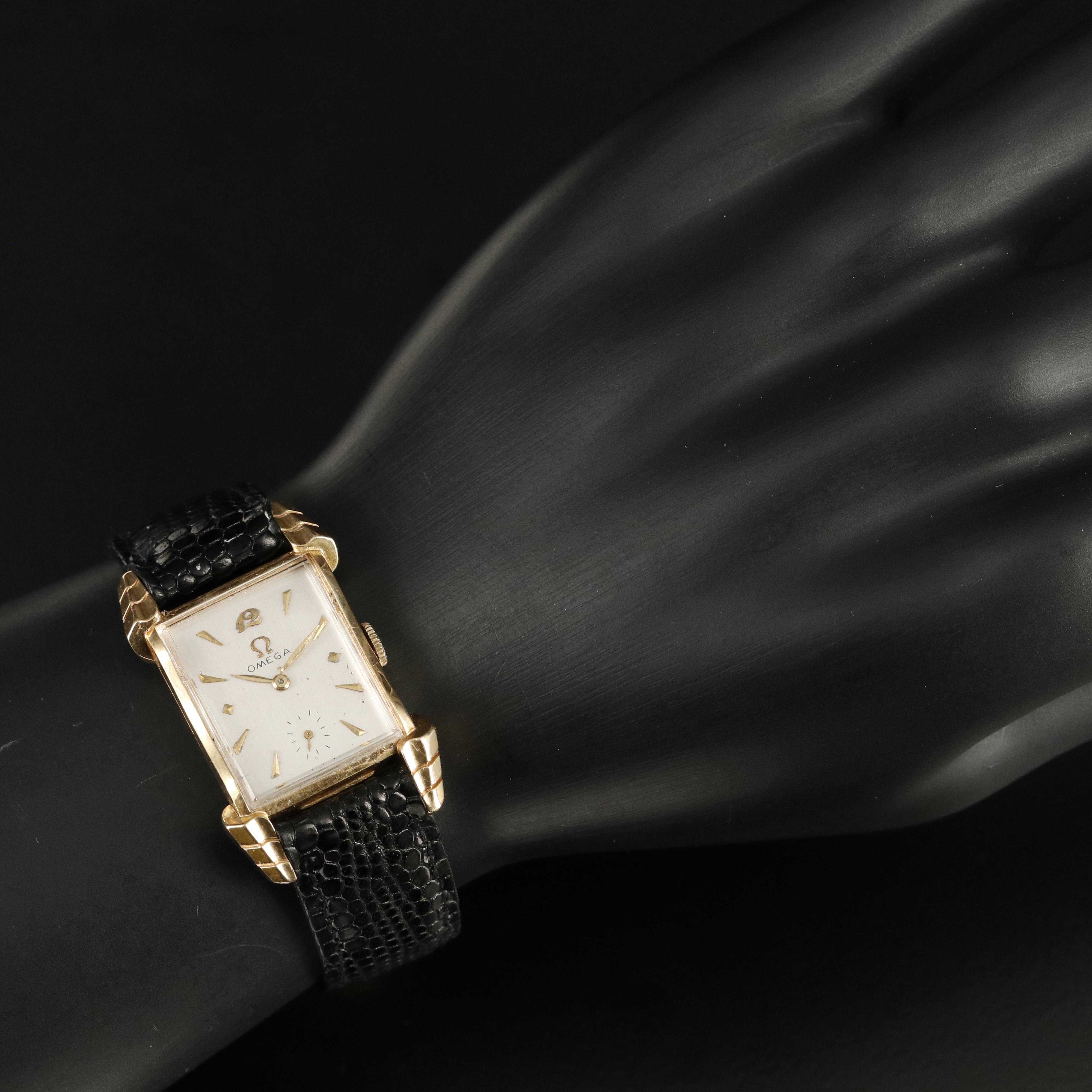 Vintage 14K Omega Fancy Lugs Watch