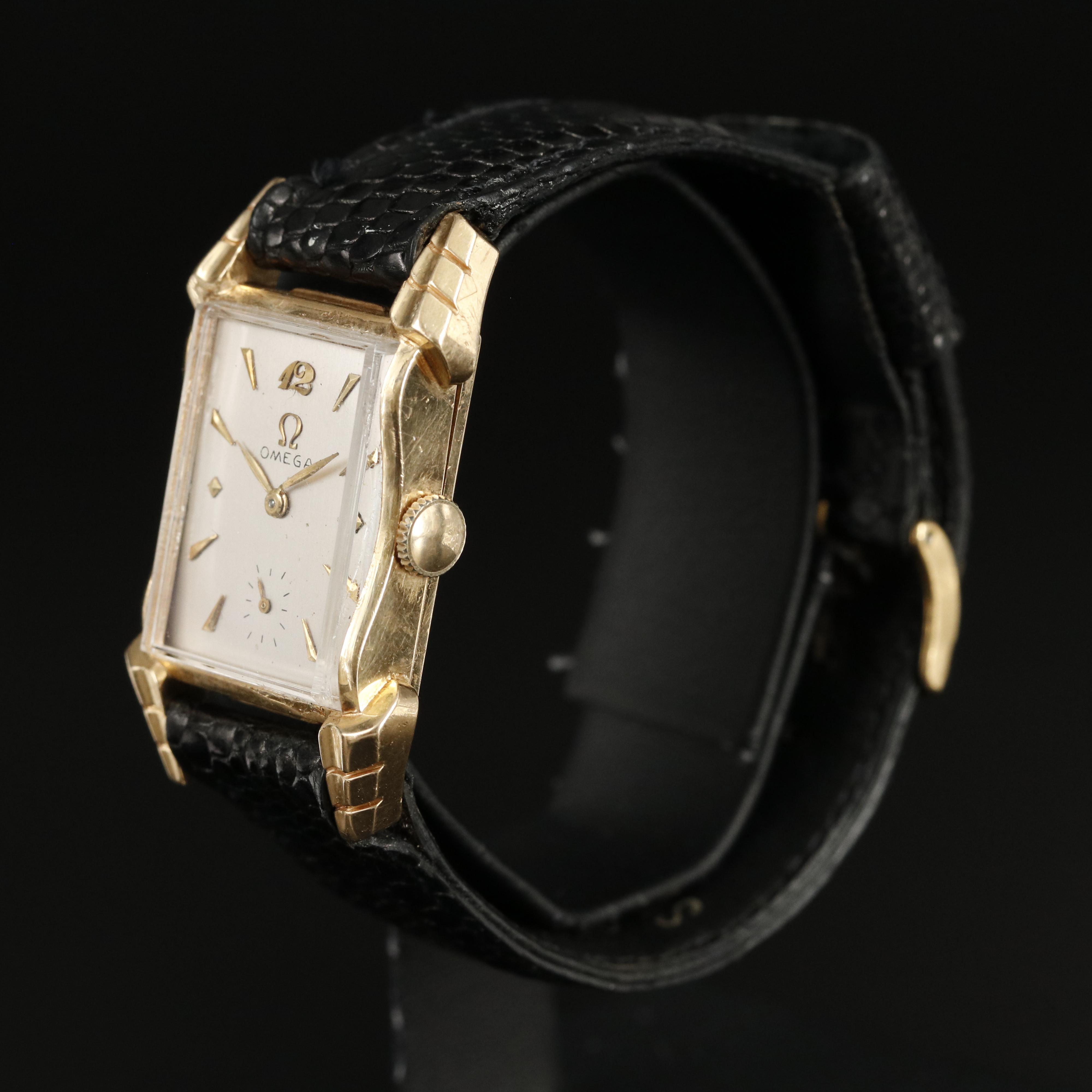 Vintage 14K Omega Fancy Lugs Watch