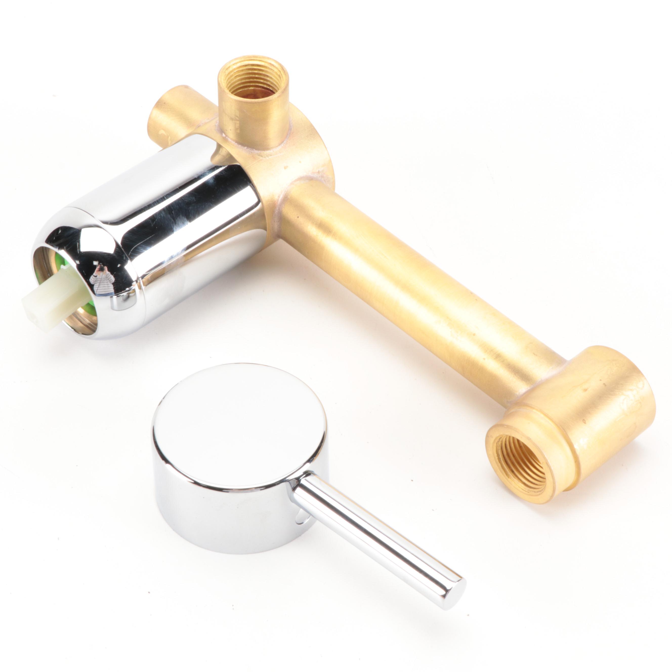 Wall-Mount Bathroom Faucet, Rainfall 8'' Showerhead with L-Shaped Shower Arm