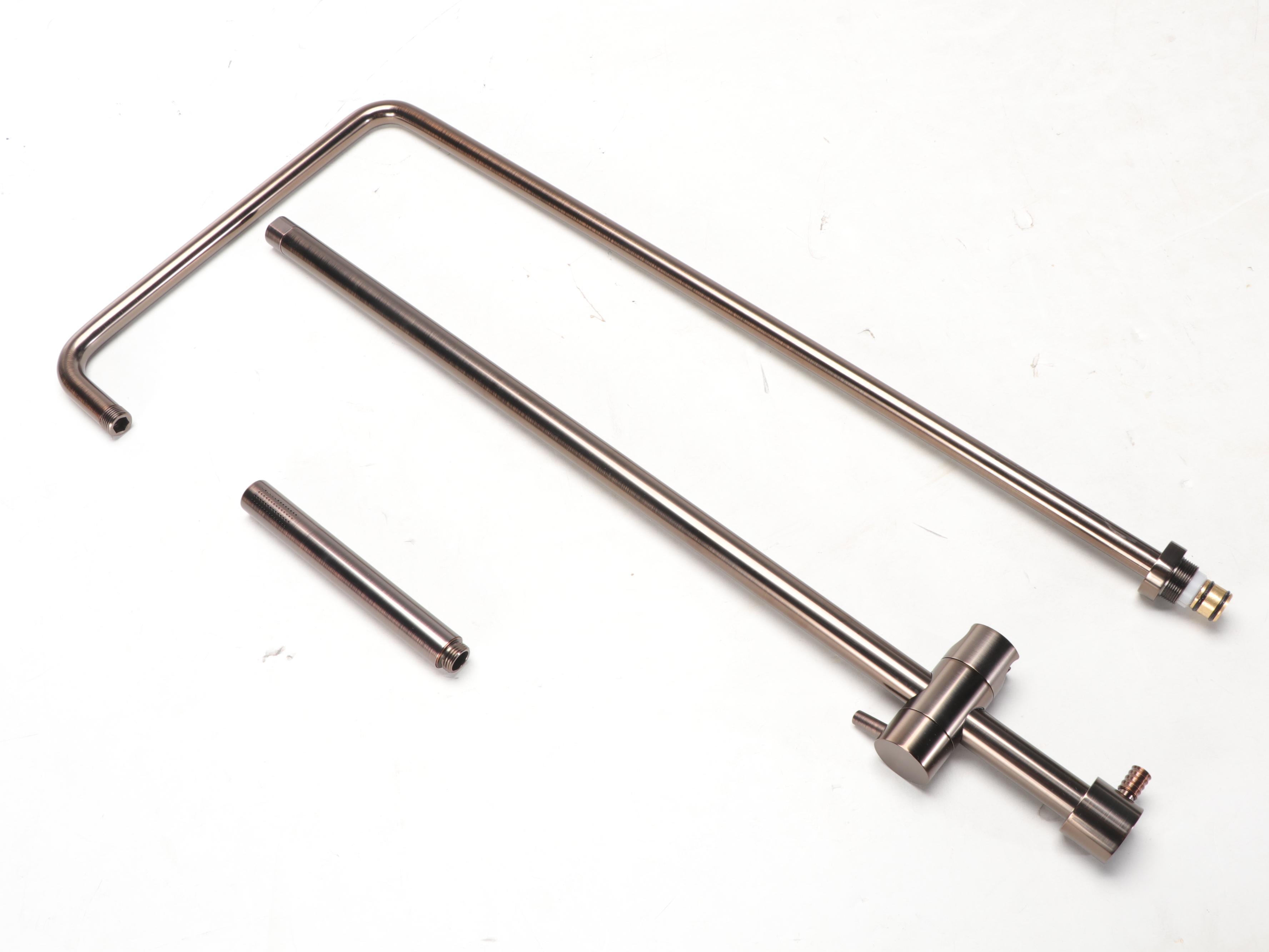 Oil Rubbed Bronze Exposed Pipe Thermostatic Shower with Hand Shower