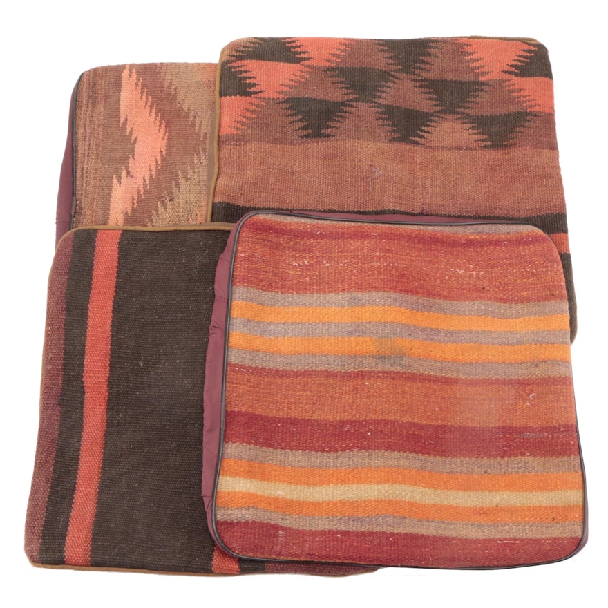 Handwoven Kilim Face Throw Pillow Covers