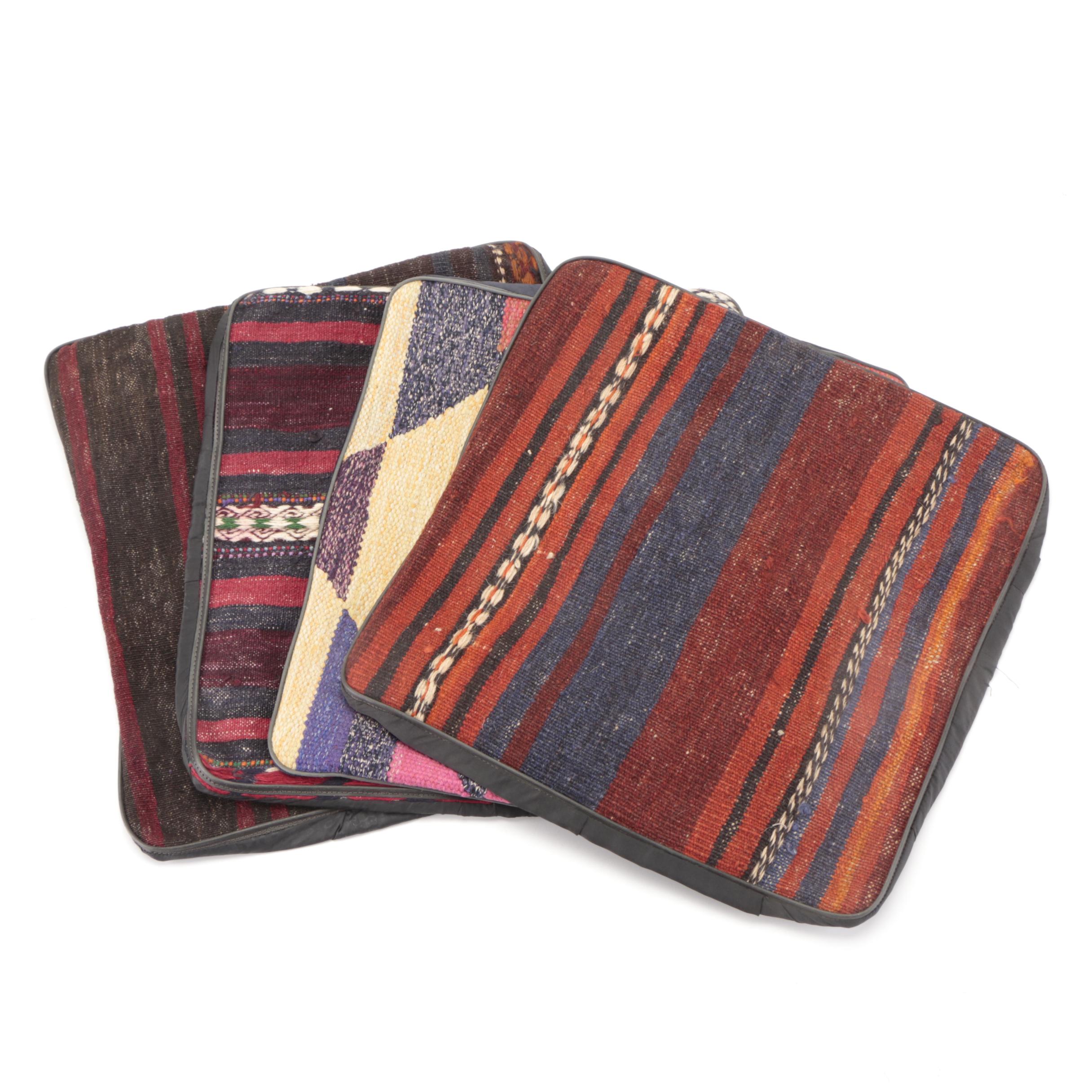 Handwoven Kilim Face Throw Pillow Cover