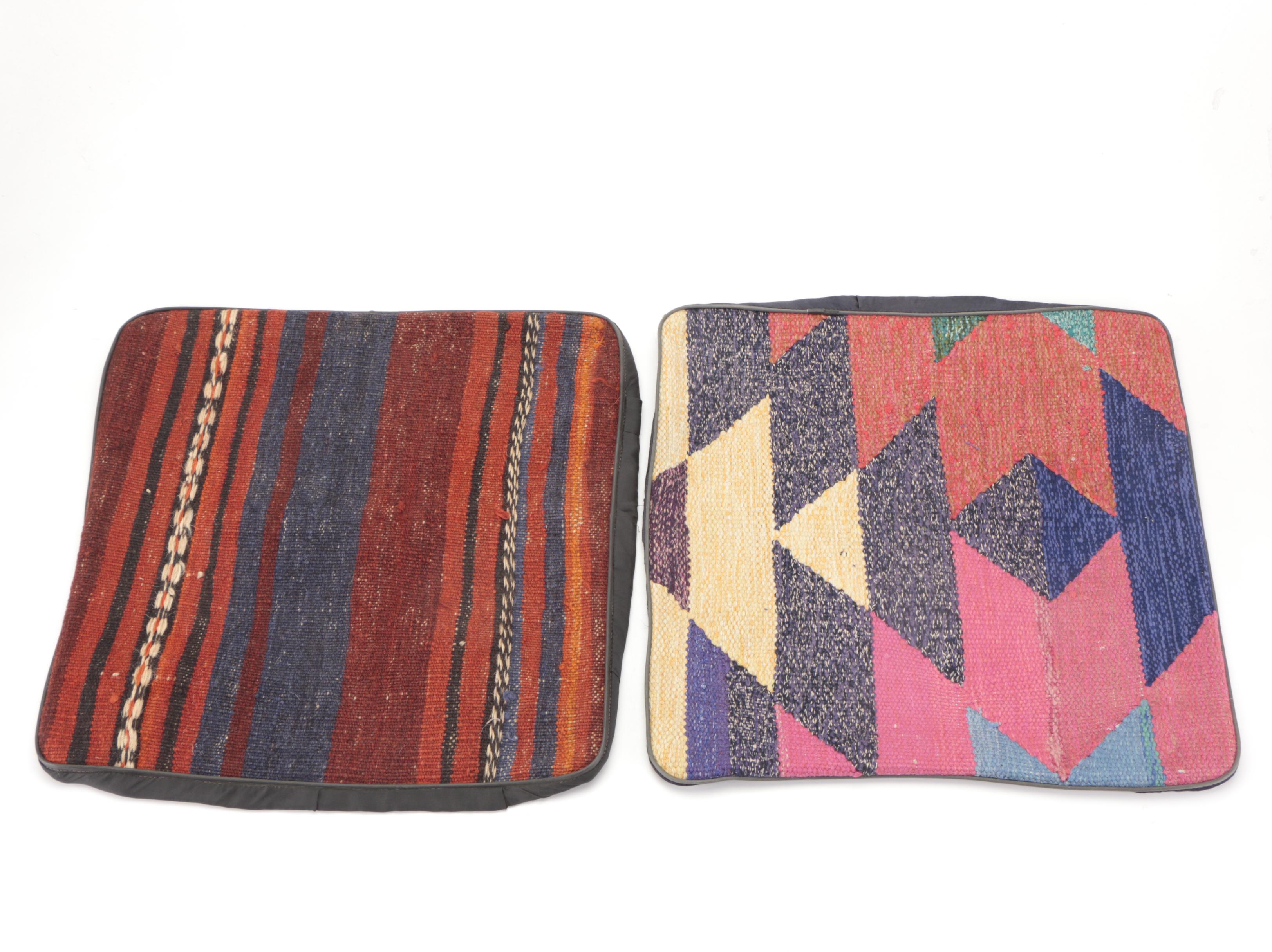 Handwoven Kilim Face Throw Pillow Cover