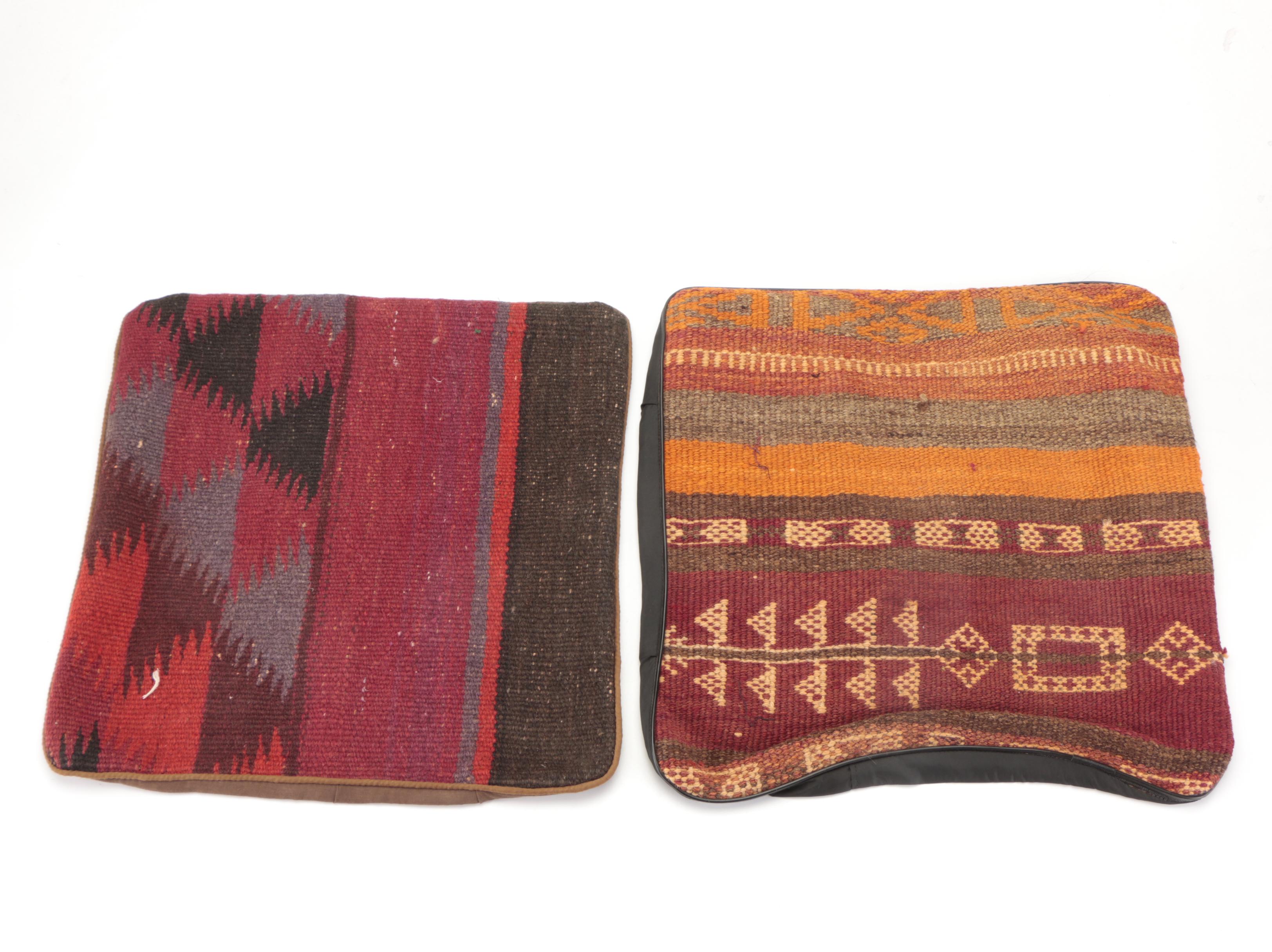 Handwoven Kilim Face Throw Pillow Covers