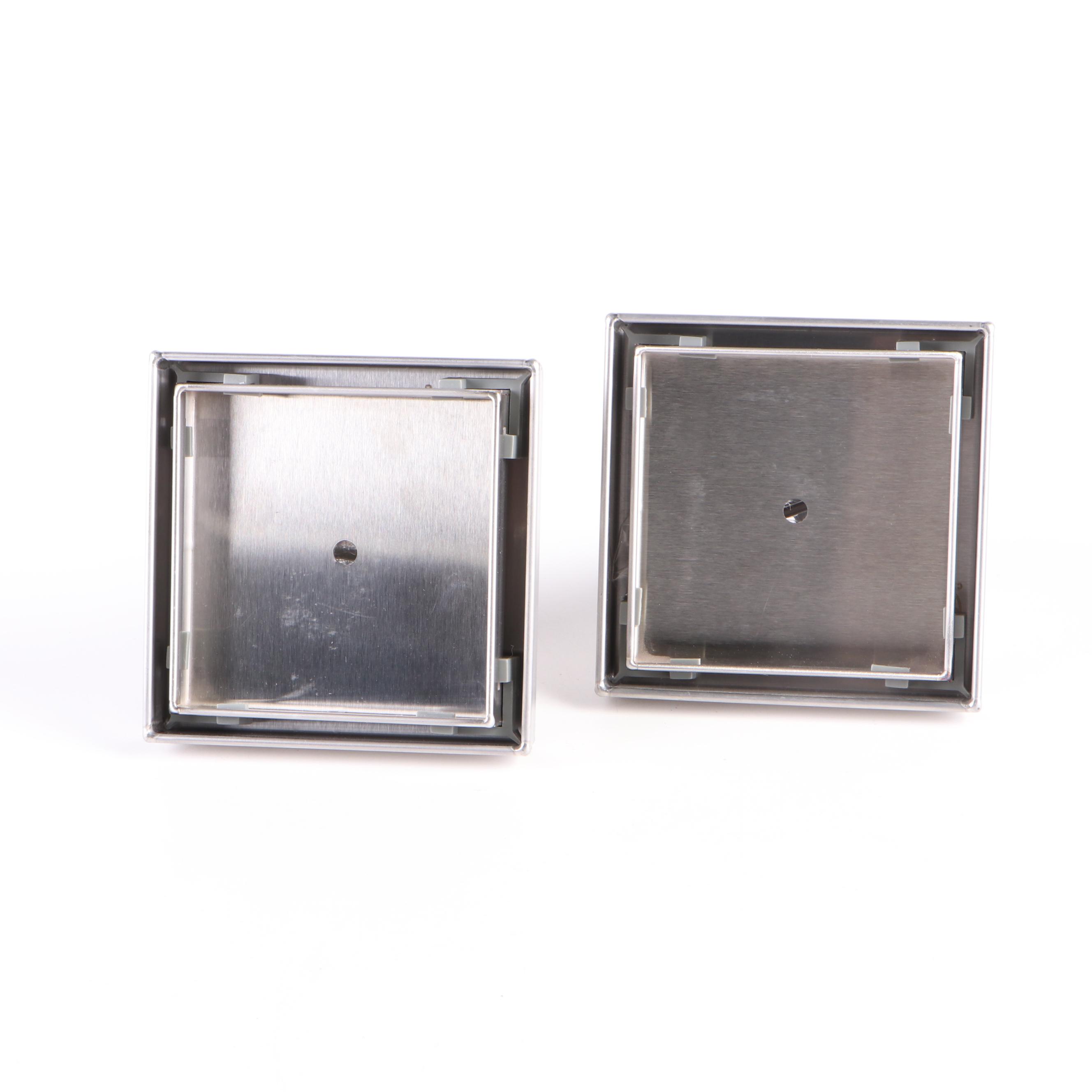 Tile-In and Linear Shower Drains in Brushed Stainless Steel