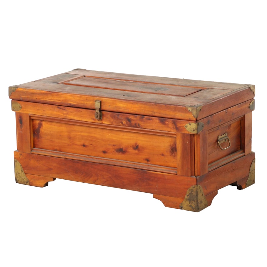 American Primitive Cedar LIft-Lid Chest, 20th Century