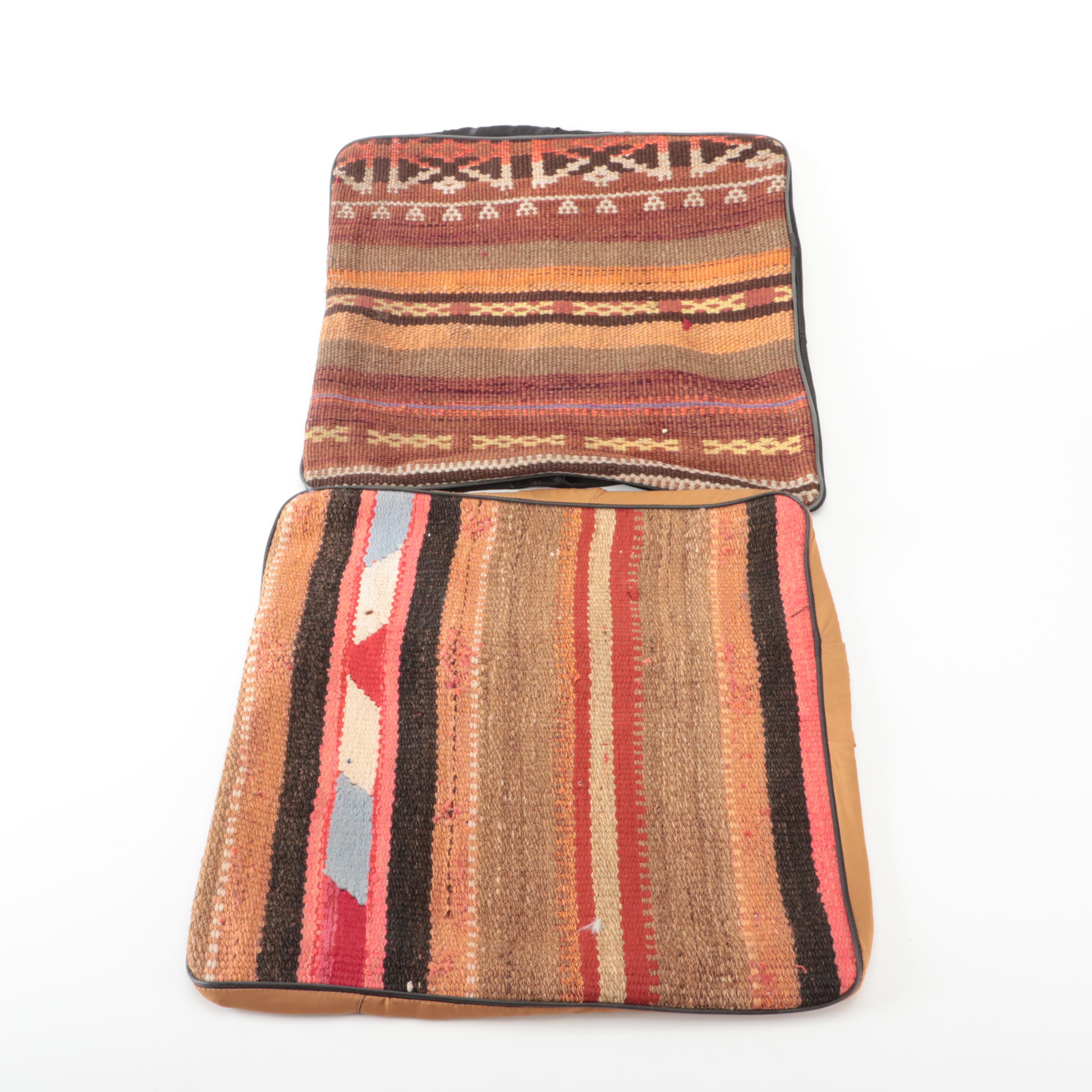 Handwoven Kilim Face Throw Pillow Covers