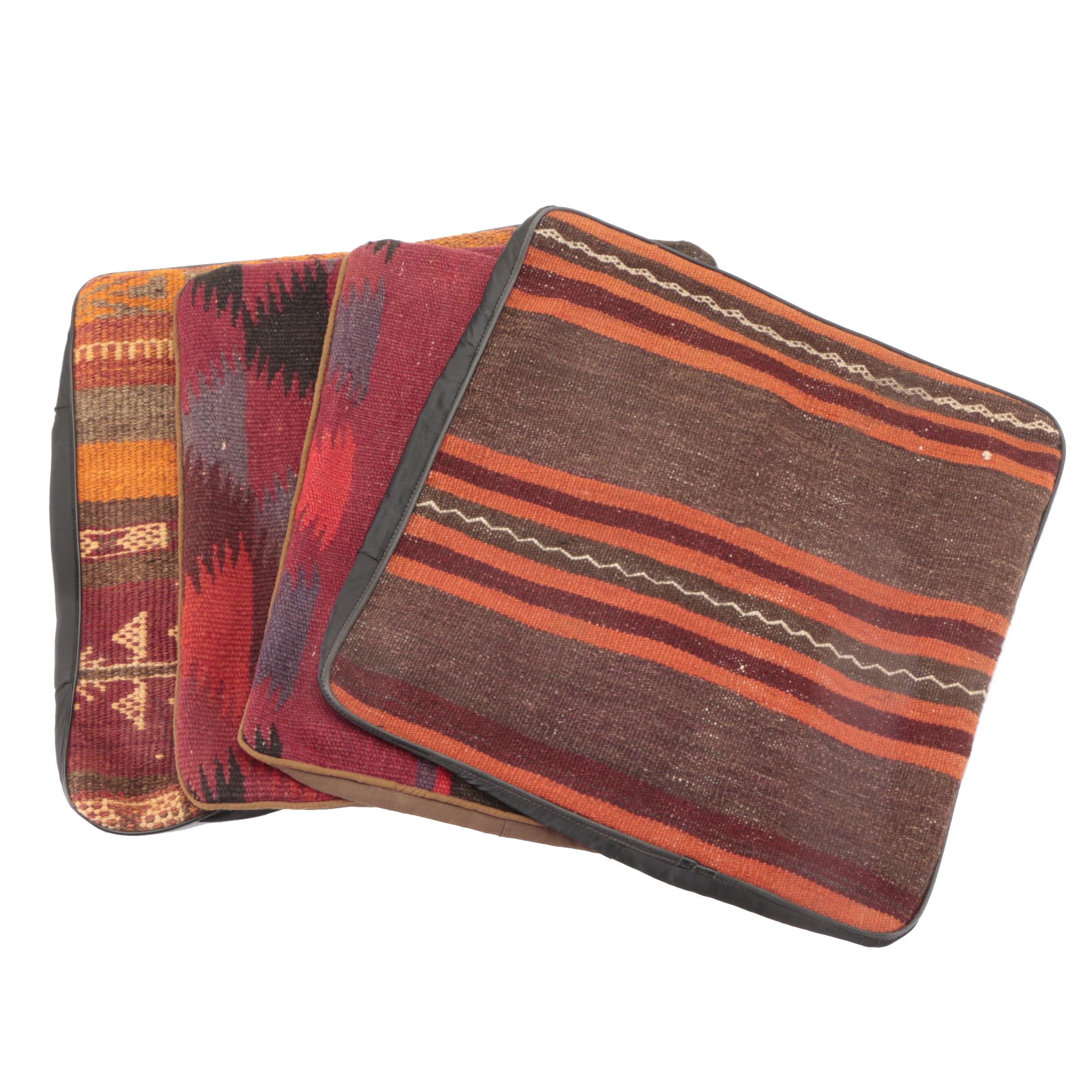 Handwoven Kilim Face Throw Pillow Covers