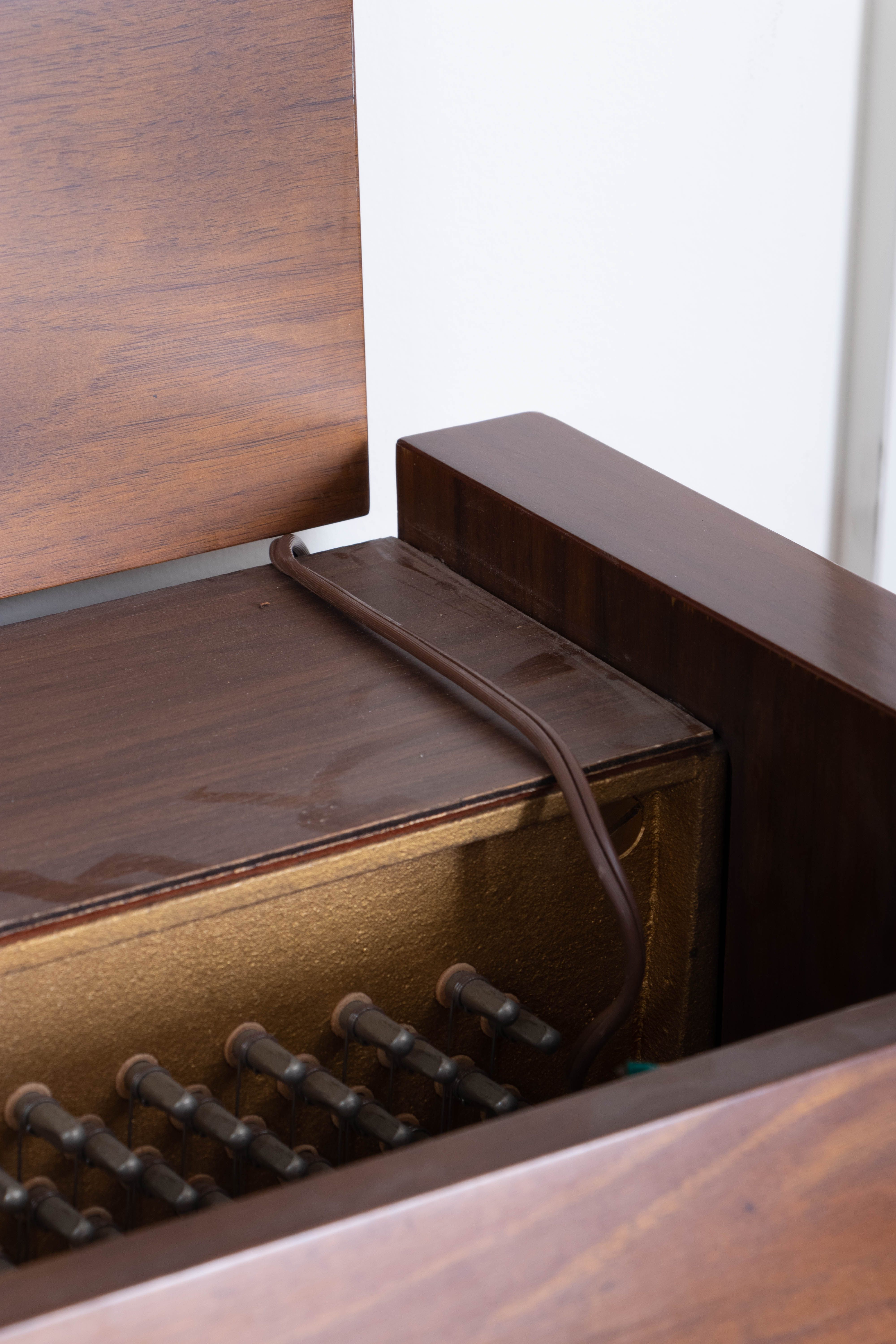Kawai Walnut Upright Piano and Matching Piano Bench, 1969